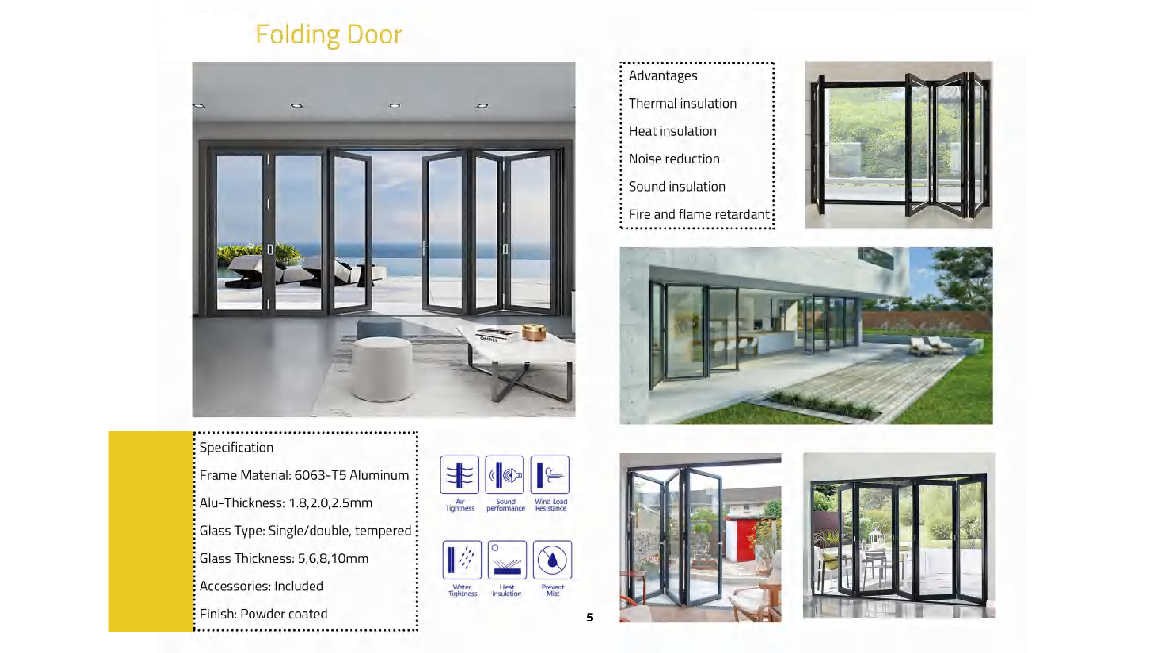 Folding/Sliding/Slim Sliding/Swing/Pivot Door - Door/Window | CHEERFUL Kenya detail view