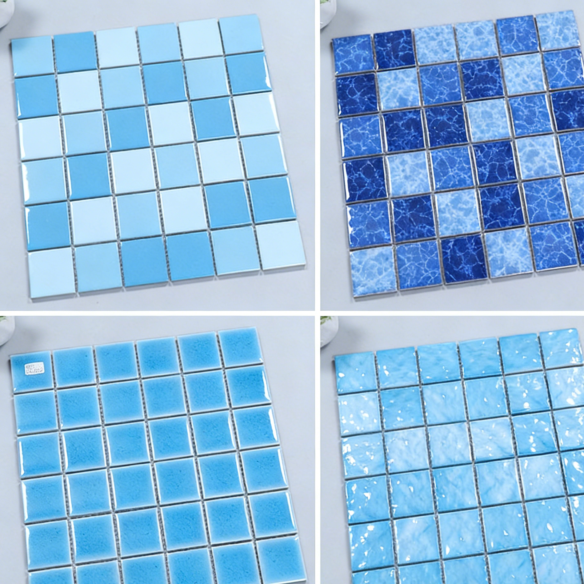 Thick-glazed ceramic mosaic tiles for swimming pools, outdoor use, frost-resistant and anti-slip, suitable for hotel bathrooms, pools, and fish ponds in blue - Tile(Small Stone) / Pool Tiles / Specialized Outdoor Tiles | CHEERFUL Kenya image 4