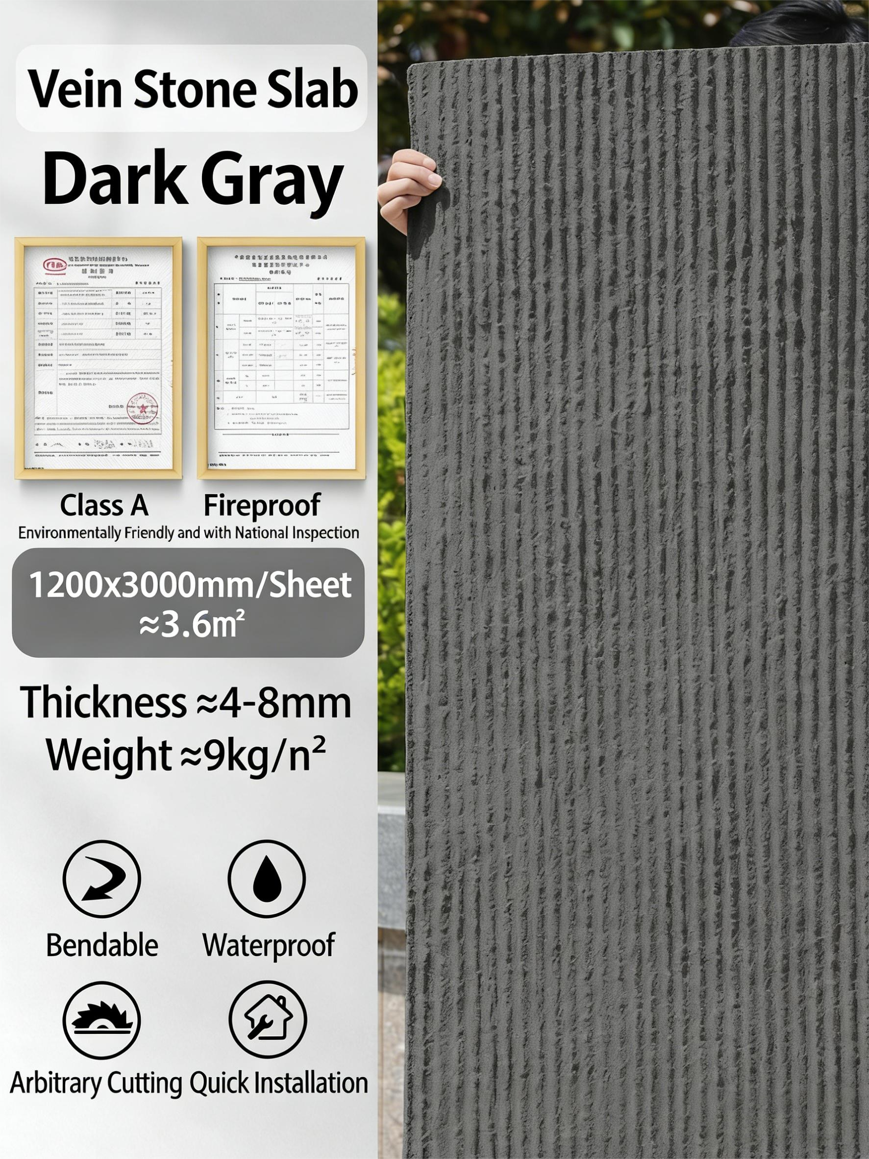 Ying'an Rock Soft Stone Board Star Moon Stone Wall Board Flexible Stone Powder Ultra Thin Soft Porcelain Imitation Stone Skin Background Wall Decoration - Tile(Thick stone) | CHEERFUL Kenya image 5 detail view