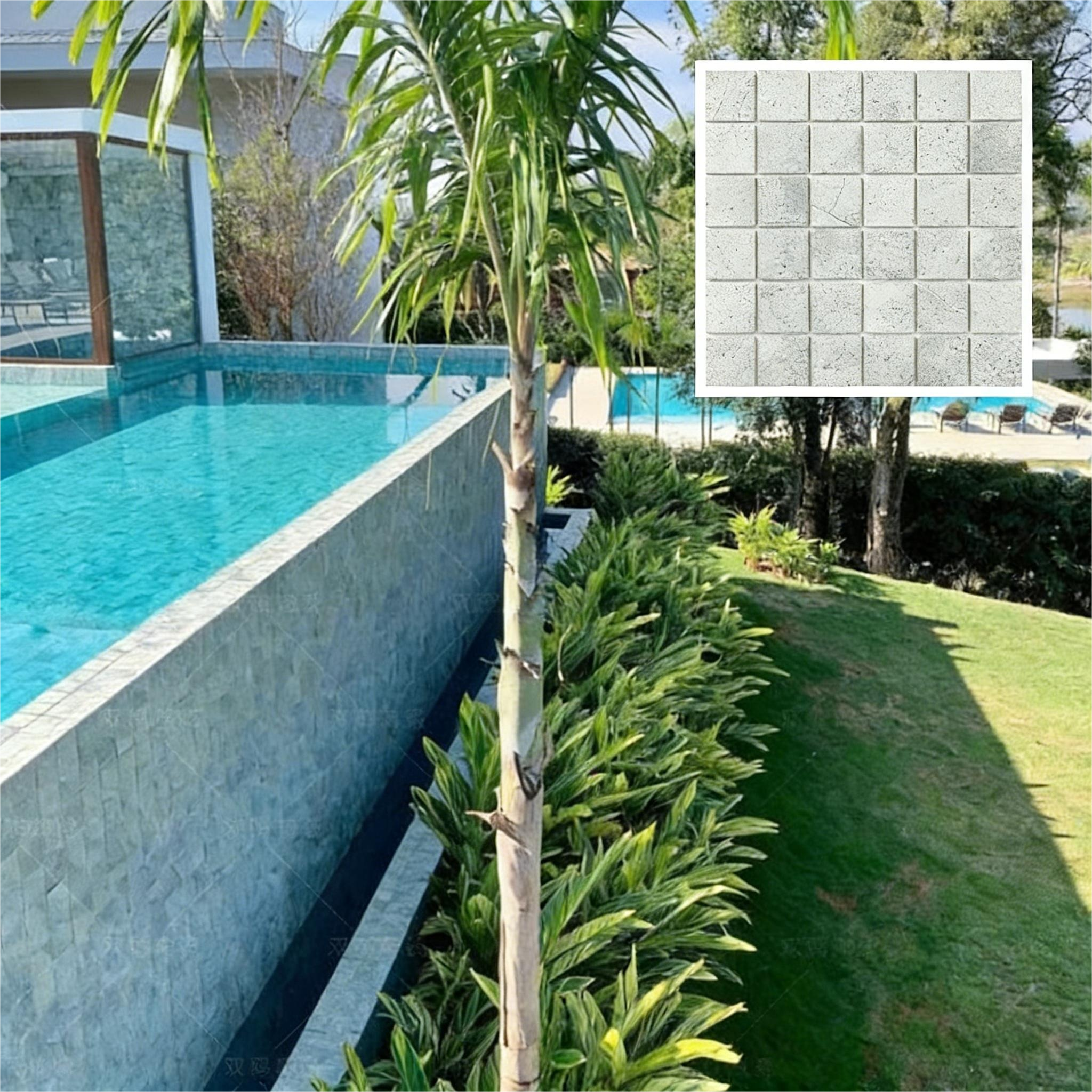 Shuang Ou Naturalistic Imitation Stone Ceramic Mosaic Wabi Sabi Wind Swimming Pool Hotel Homestay Pool Landscape Pool Ceramic Tile - Tile(Small Stone) / Pool Tiles / Specialized Outdoor Tiles | CHEERFUL Kenya image 2