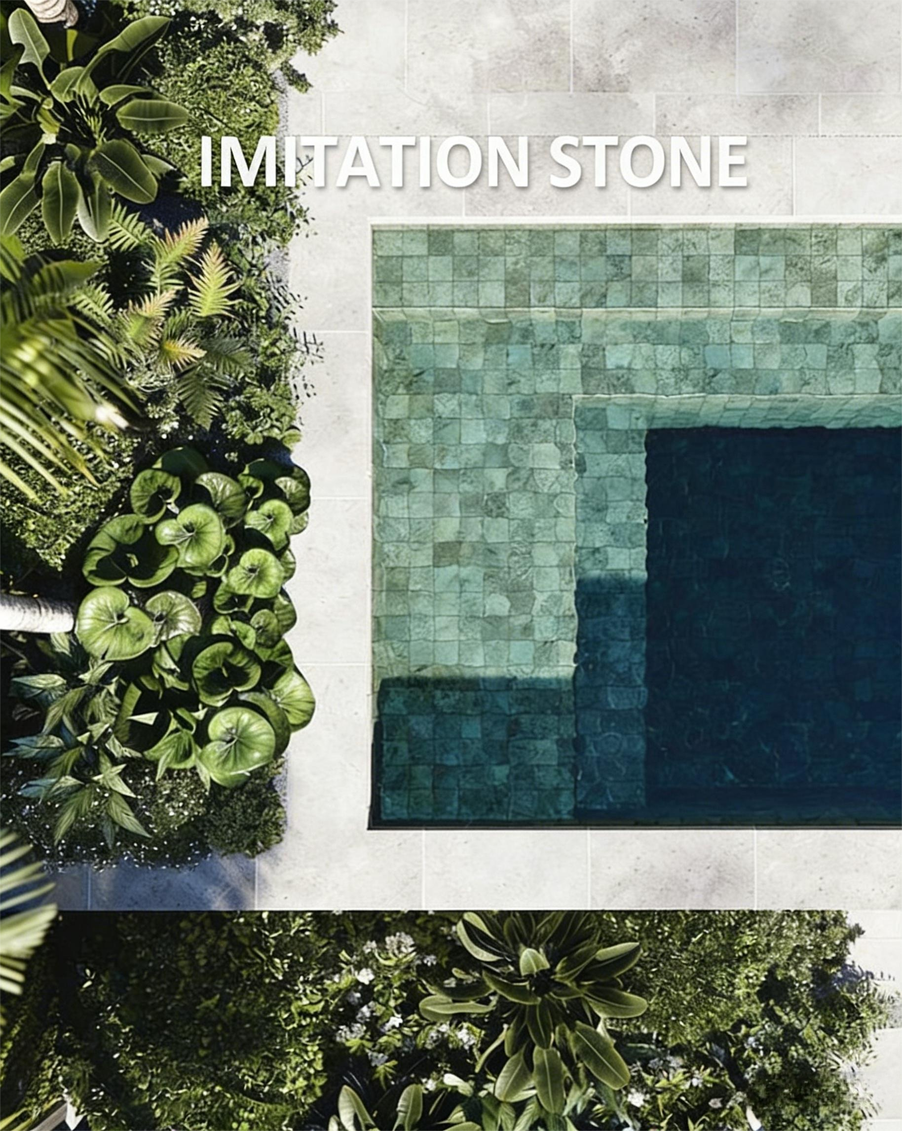 Shuang Ou Naturalistic Imitation Stone Ceramic Mosaic Wabi Sabi Wind Swimming Pool Hotel Homestay Pool Landscape Pool Ceramic Tile - Tile(Small Stone) / Pool Tiles / Specialized Outdoor Tiles | CHEERFUL Kenya image 7 detail view