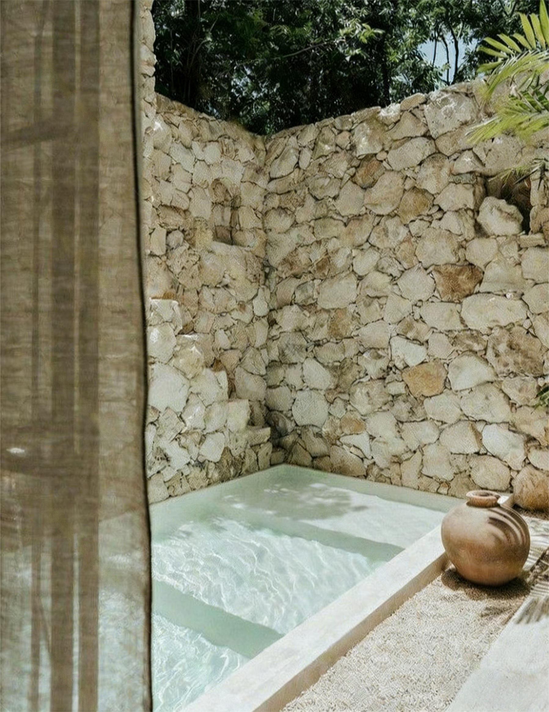 Shuang Ou Naturalistic Imitation Stone Ceramic Mosaic Wabi Sabi Wind Swimming Pool Hotel Homestay Pool Landscape Pool Ceramic Tile - Tile(Small Stone) / Pool Tiles / Specialized Outdoor Tiles | CHEERFUL Kenya image 8 detail view