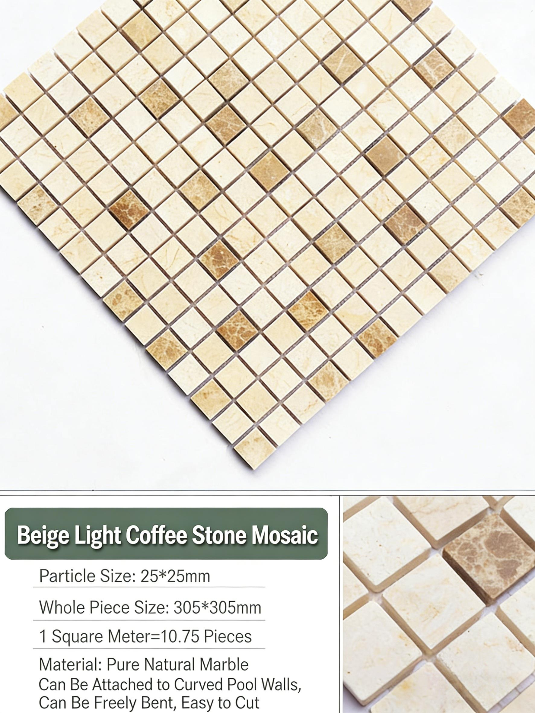Stone mosaic tiles, small pieces of bathroom, bath pool, swimming pool, large flower green pool, fish pool, marble retro style - Tile(Small Stone) / Pool Tiles / Specialized Outdoor Tiles | CHEERFUL Kenya detail view