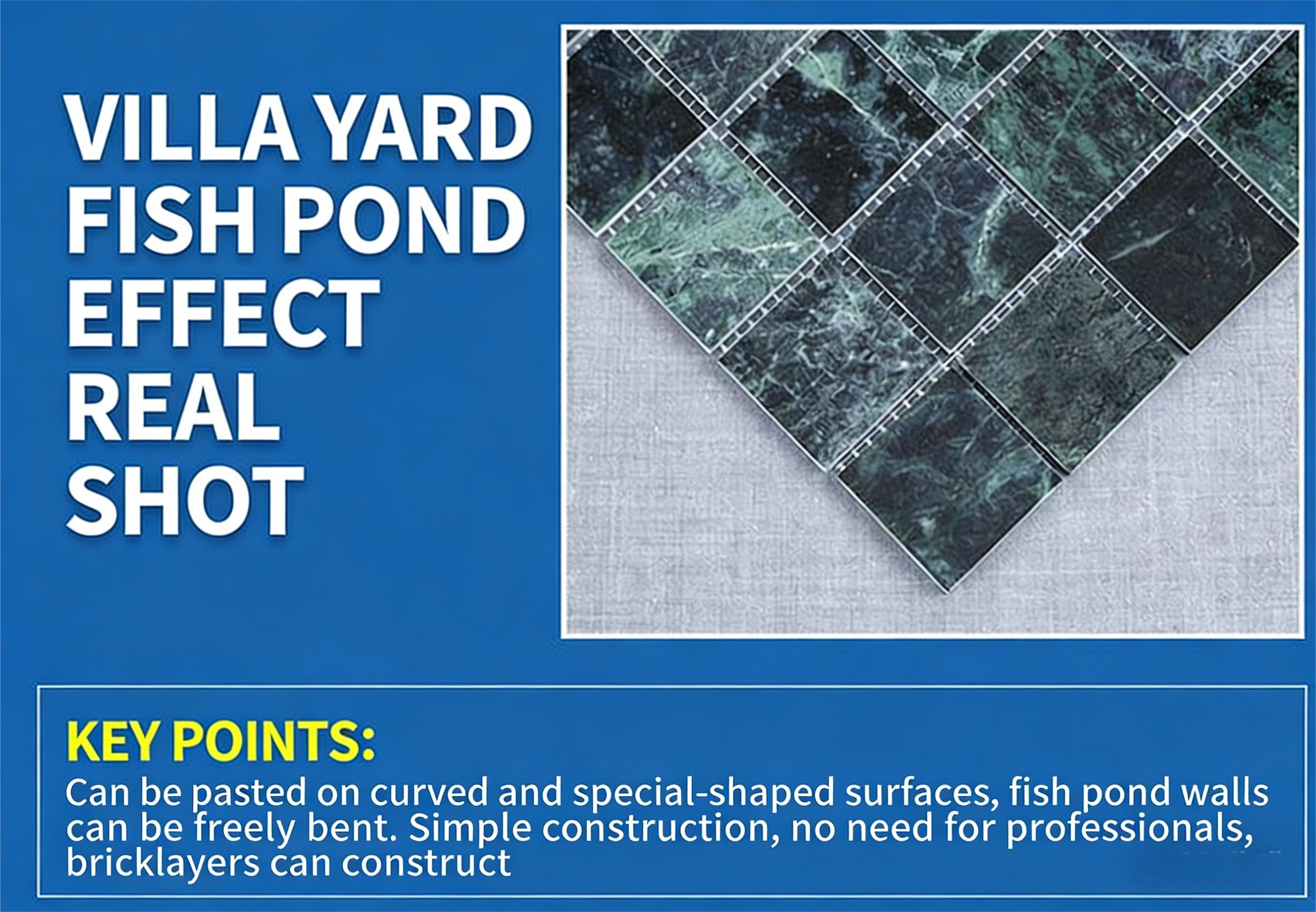 Stone mosaic tiles, small pieces of bathroom, bath pool, swimming pool, large flower green pool, fish pool, marble retro style - Tile(Small Stone) / Pool Tiles / Specialized Outdoor Tiles | CHEERFUL Kenya image 13 detail view