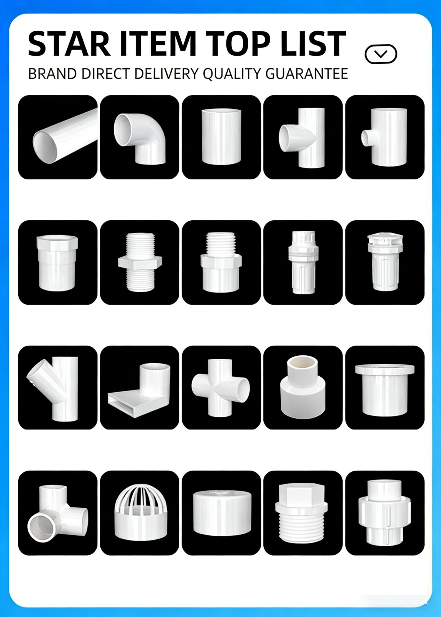 Thickened white PVC pipe, UPVC rigid pipe, plastic fittings, 20/25/32/50mm, aquarium water supply pipe. - UPVC products | CHEERFUL Kenya detail view
