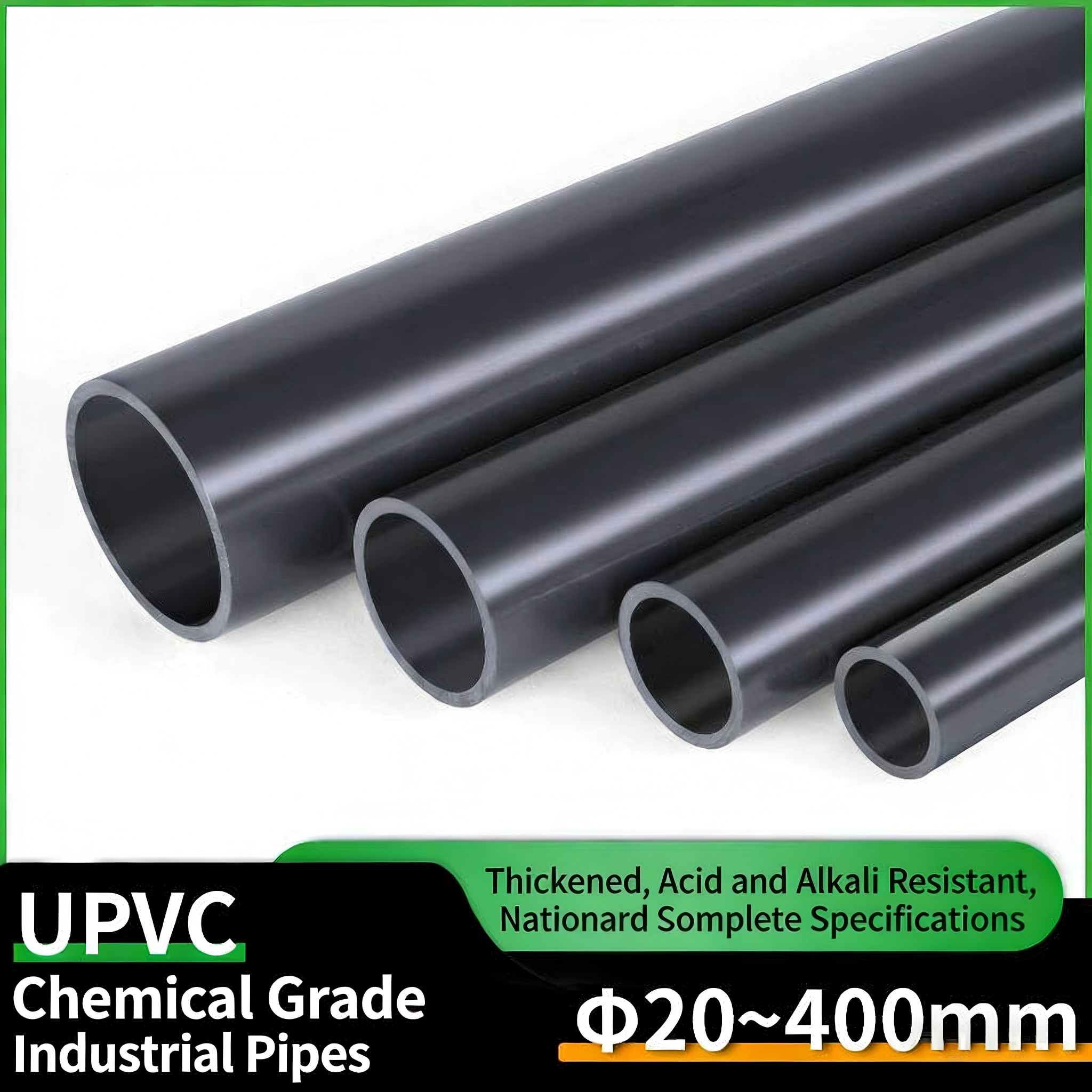 National Standard UPVC Industrial Pipeline Dark Gray Chemical Grade Pipe Fittings Acid and Alkali Resistant Thickened Rigid Pipe Water Supply Fittings DN2032 - UPVC products | CHEERFUL Kenya