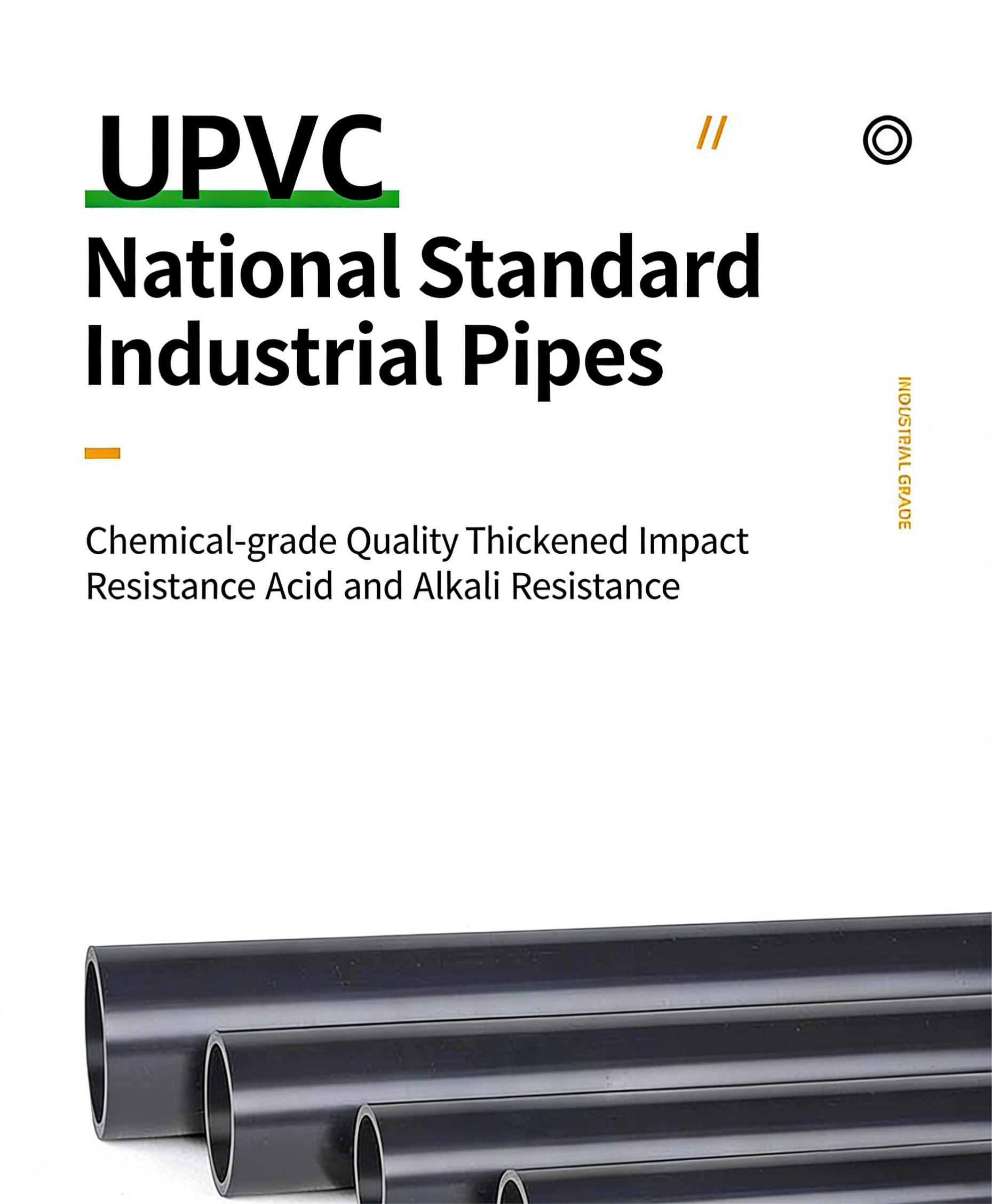 National Standard UPVC Industrial Pipeline Dark Gray Chemical Grade Pipe Fittings Acid and Alkali Resistant Thickened Rigid Pipe Water Supply Fittings DN2032 - UPVC products | CHEERFUL Kenya image 5 detail view