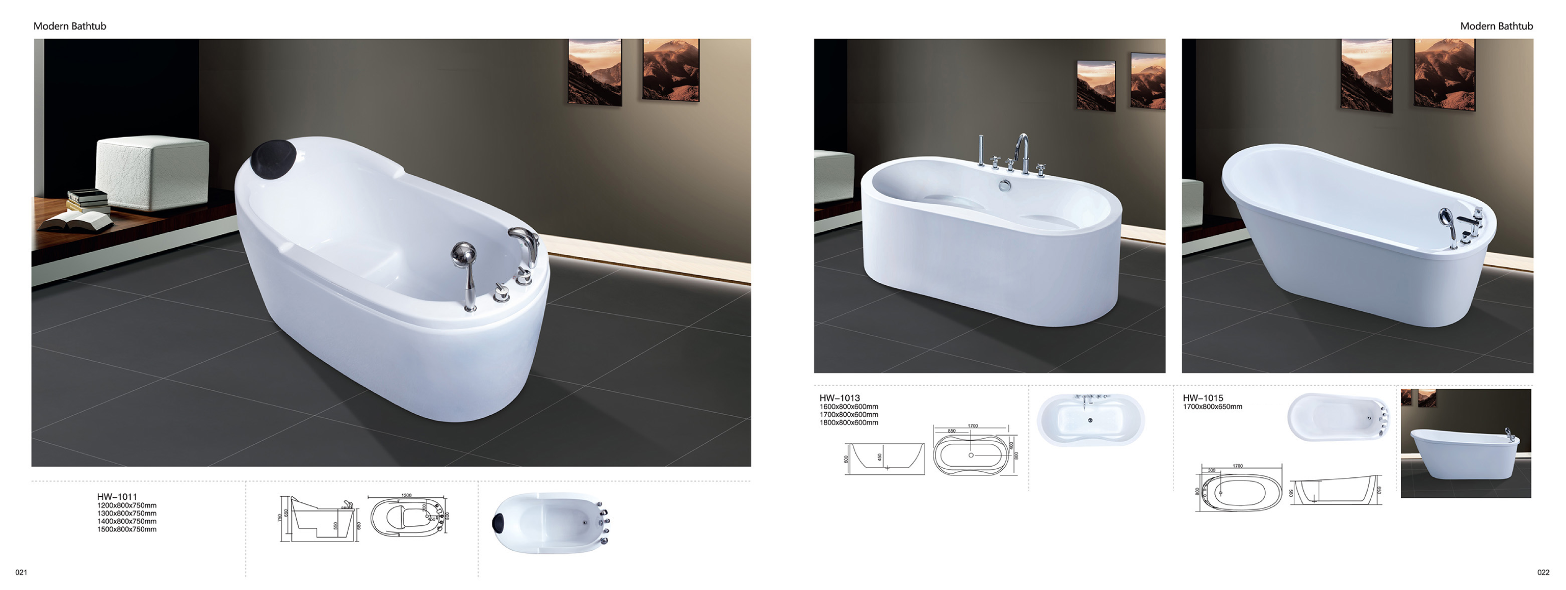 Bathtub - Modern Bathtub Series - Sanitary Ware | CHEERFUL Kenya image 8 detail view