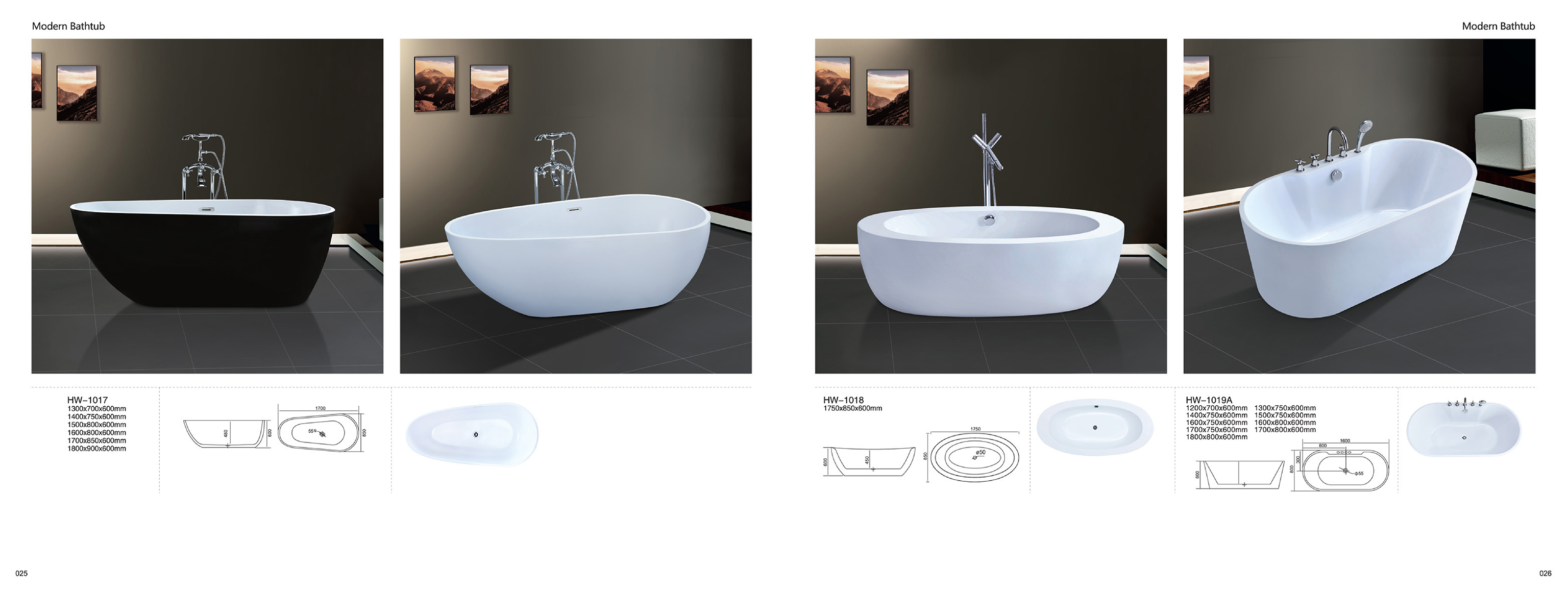 Bathtub - Modern Bathtub Series - Sanitary Ware | CHEERFUL Kenya image 10 detail view