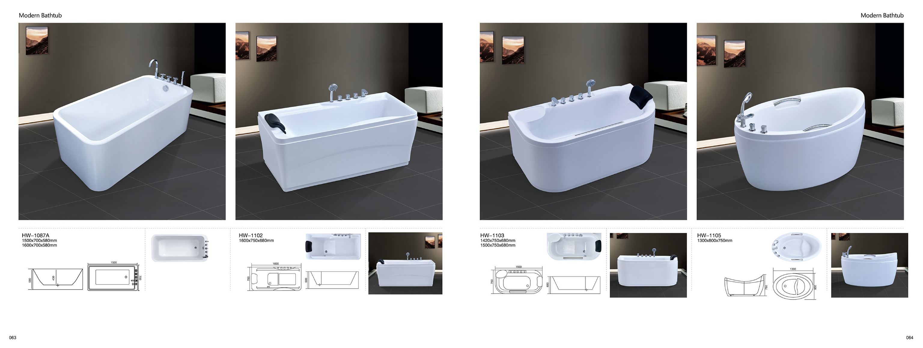 Bathtub - Modern Bathtub Series - Sanitary Ware | CHEERFUL Kenya image 28 detail view
