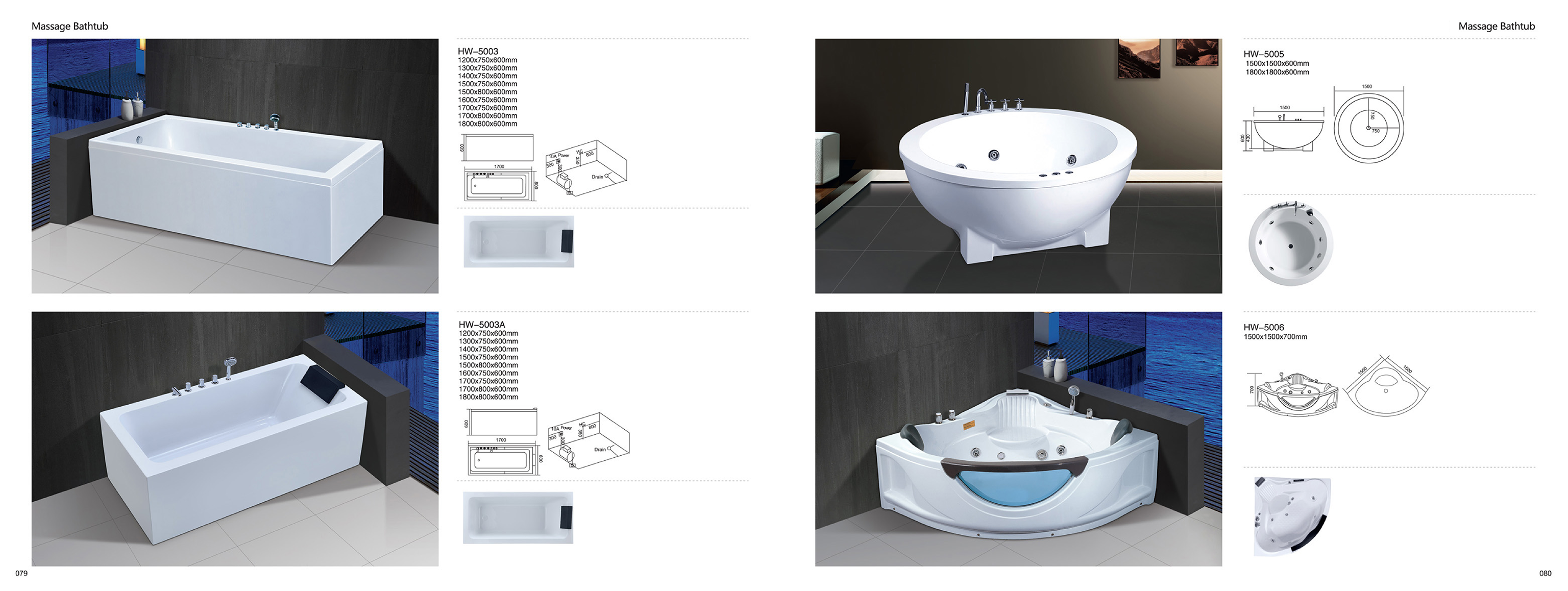 Massage Bathtub - Sanitary Ware | CHEERFUL Kenya image 2 detail view