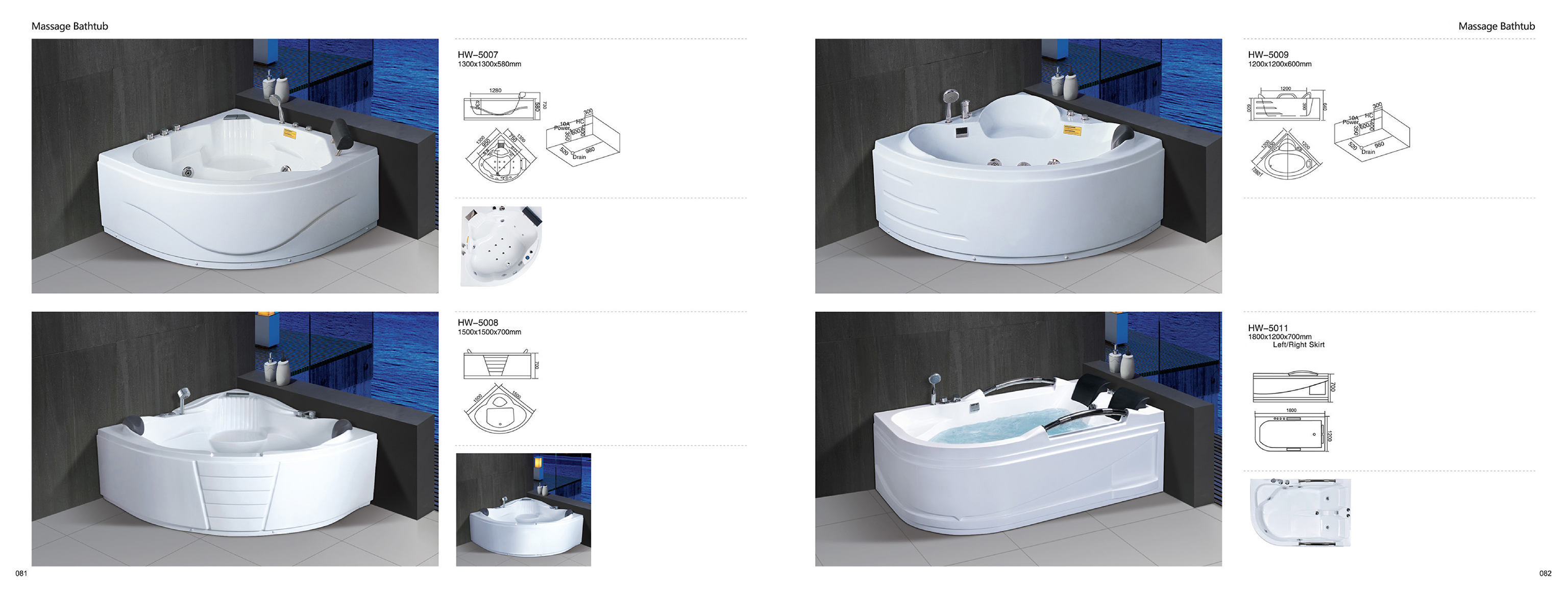 Massage Bathtub - Sanitary Ware | CHEERFUL Kenya image 3 detail view