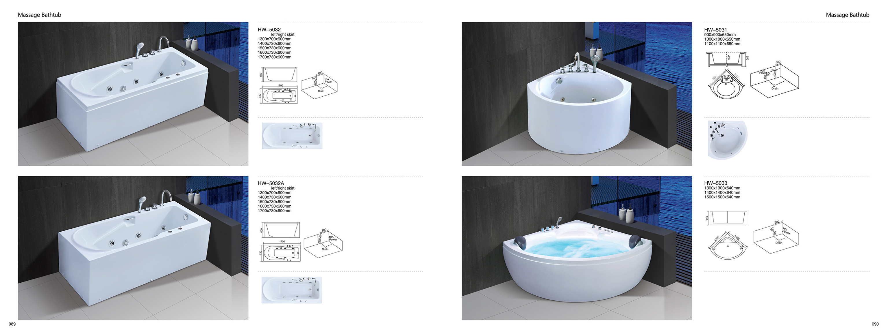 Massage Bathtub - Sanitary Ware | CHEERFUL Kenya image 7 detail view