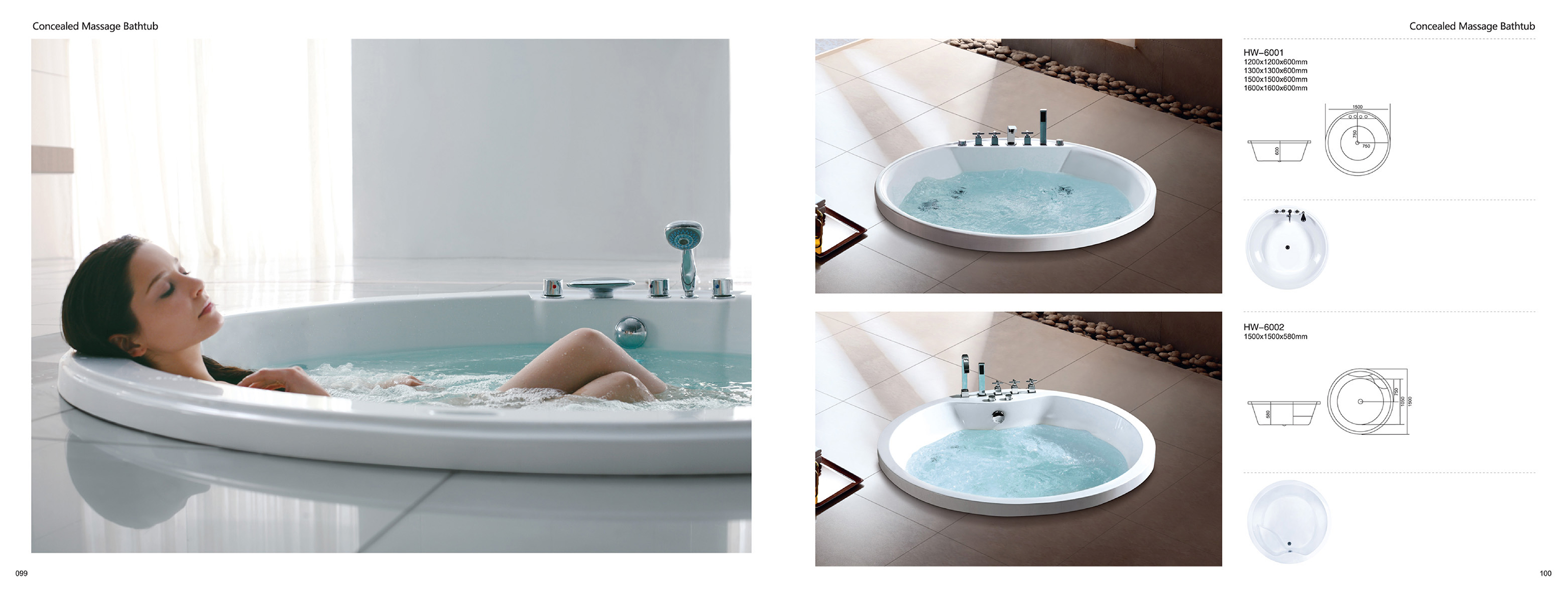 Concealed Massage Bathtub - Sanitary Ware | CHEERFUL Kenya detail view