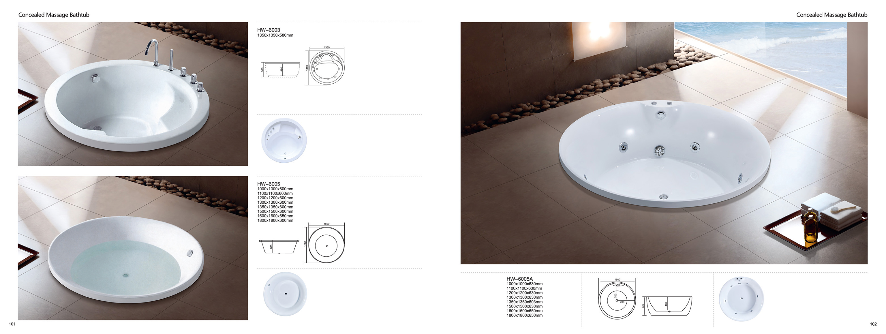 Concealed Massage Bathtub - Sanitary Ware | CHEERFUL Kenya image 2 detail view