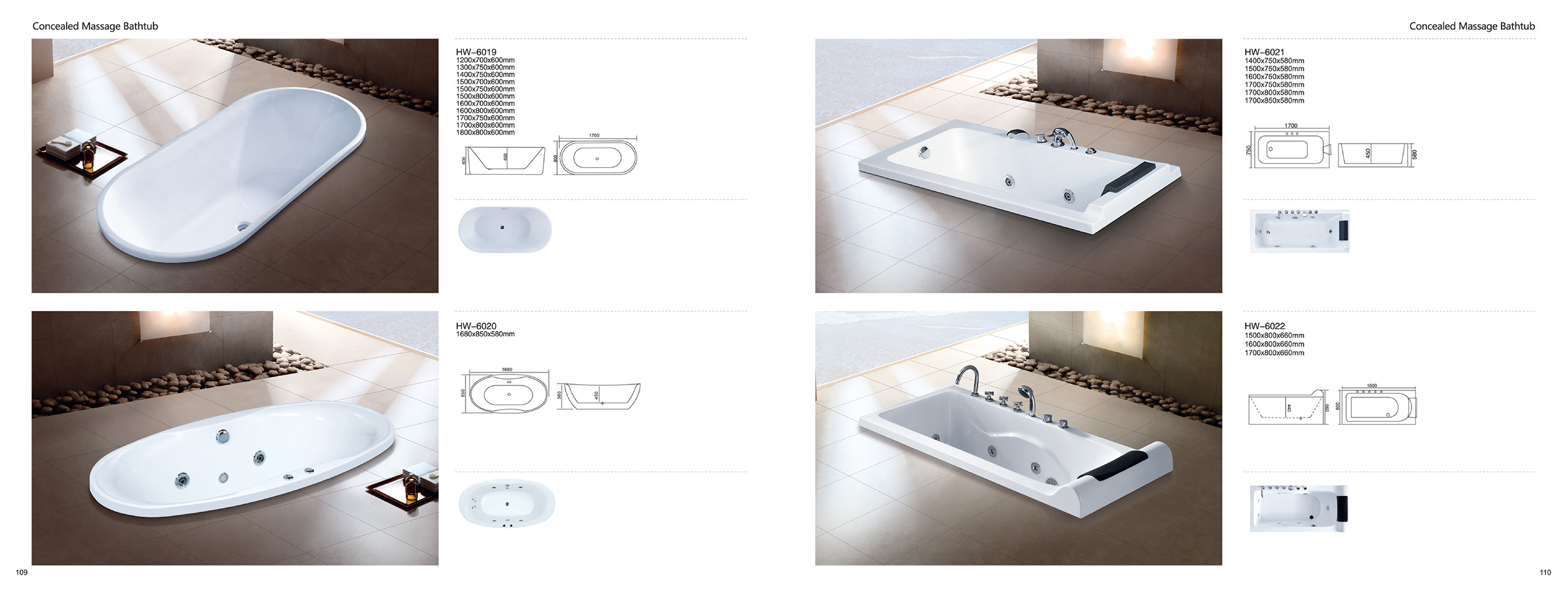 Concealed Massage Bathtub - Sanitary Ware | CHEERFUL Kenya image 6 detail view