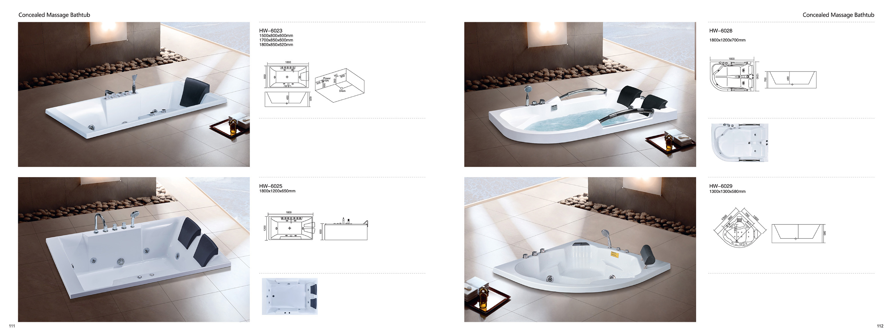 Concealed Massage Bathtub - Sanitary Ware | CHEERFUL Kenya image 7 detail view