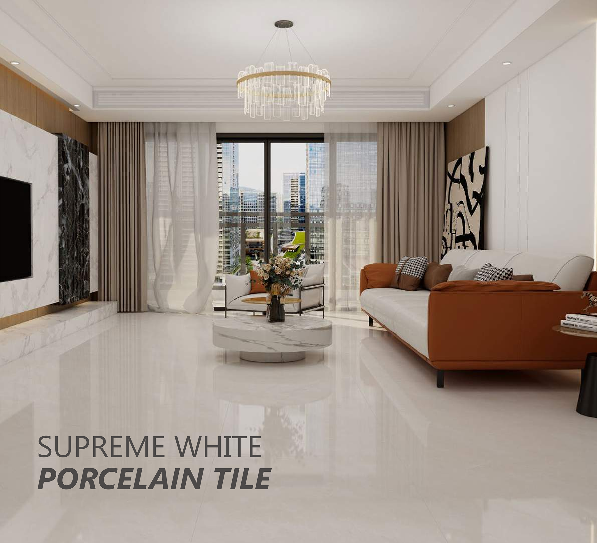 Supreme White Porcelain Tiles Series - Tile(Thick stone) | CHEERFUL Kenya