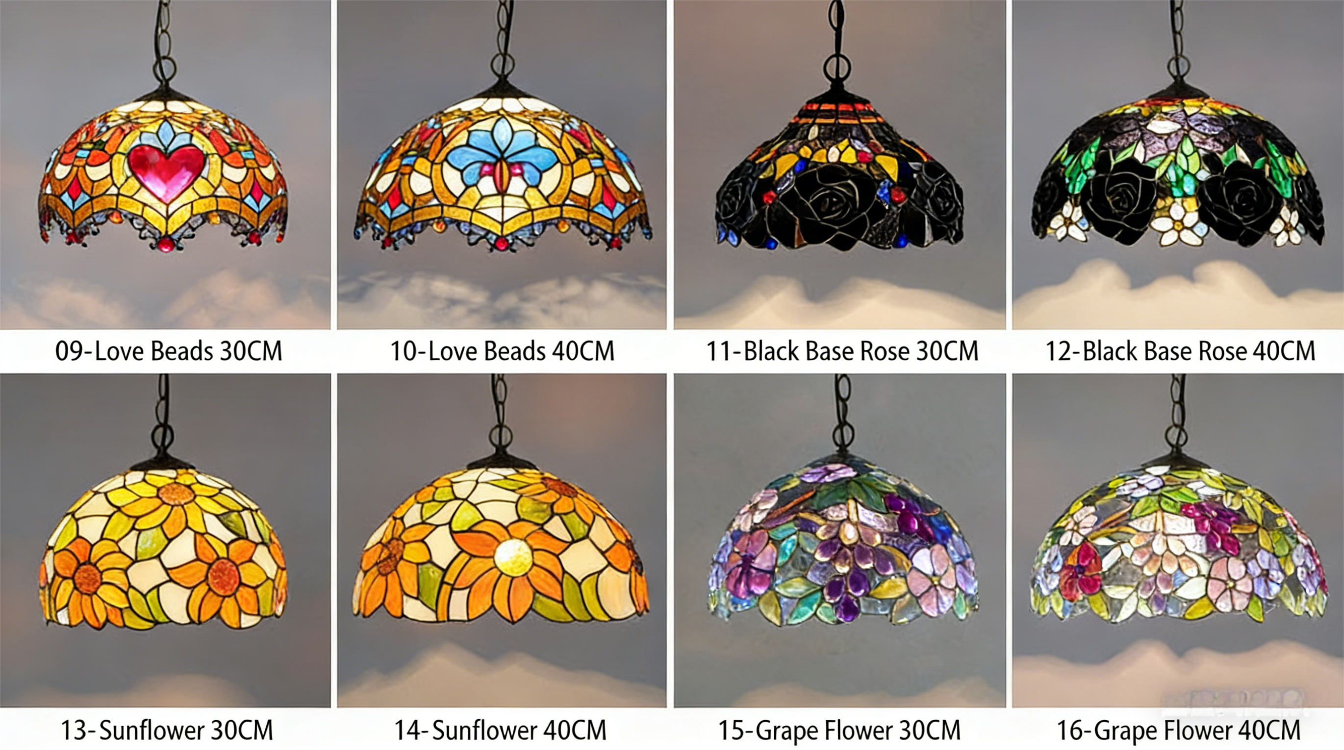 American retro colored glass restaurant light, European bar tea room bedroom balcony corridor glass hanging lamp - Lighting Fixtures | CHEERFUL Kenya detail view