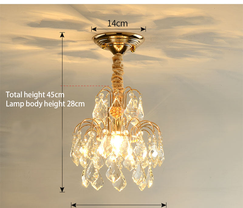 European style luxury crystal chandelier, American style small ceiling light - Lighting Fixtures | CHEERFUL Kenya image 4 detail view
