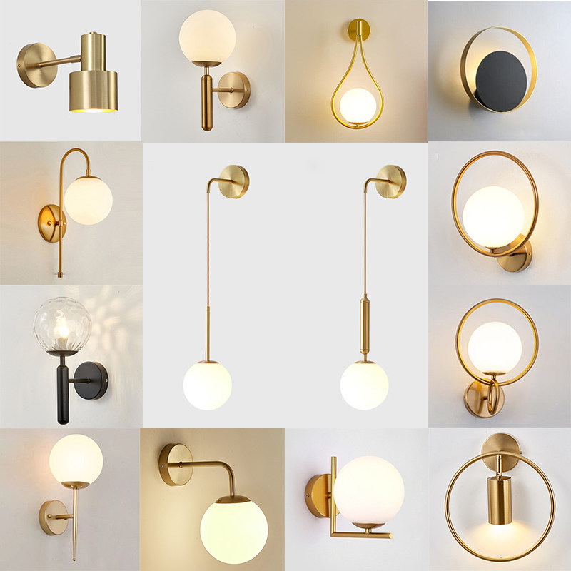 Modern luxury background wall hotel wall lamp, creative Nordic corridor living room bedroom bedside lamp - Lighting Fixtures | CHEERFUL Kenya