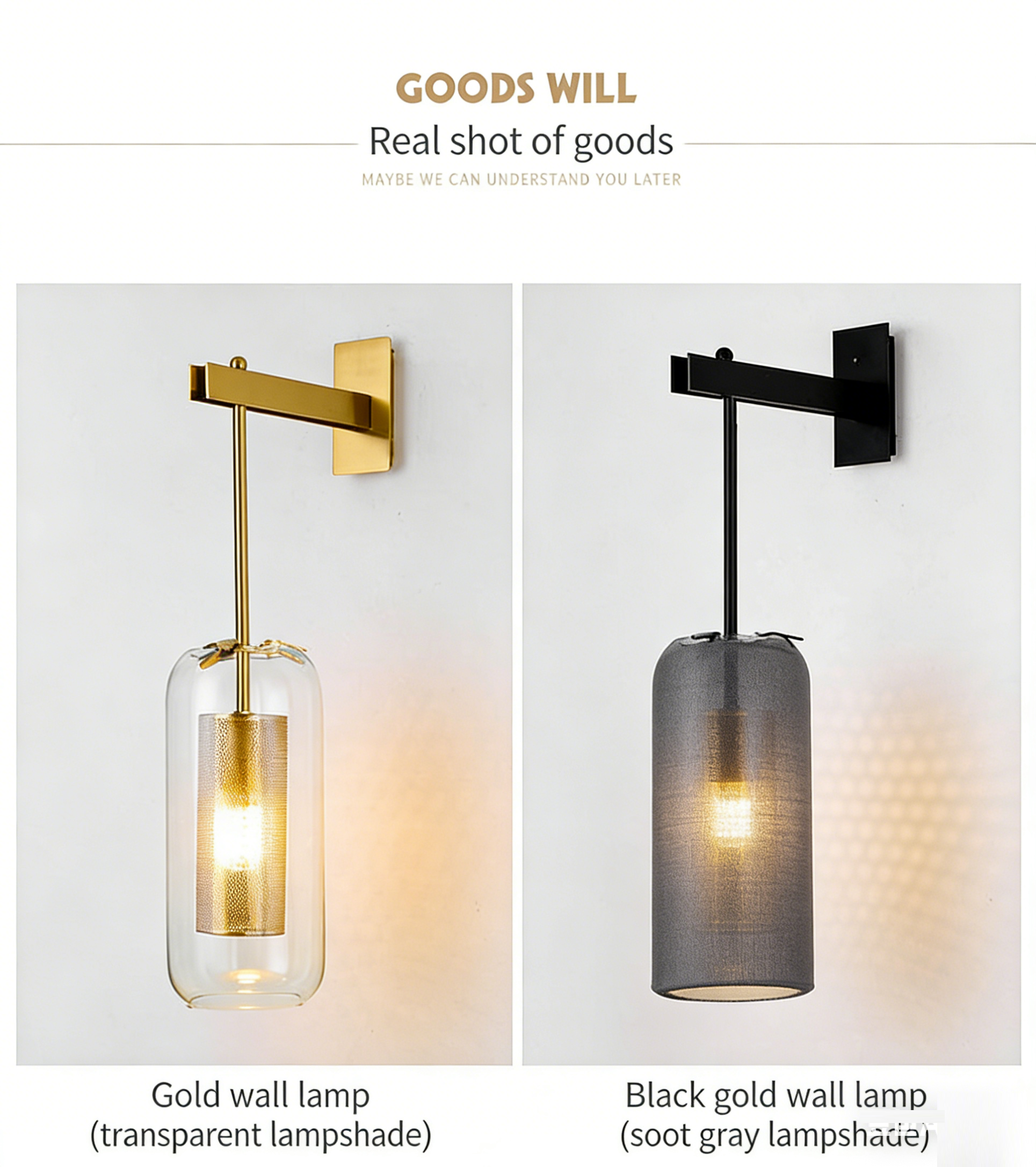 Modern luxury background wall hotel wall lamp, creative Nordic corridor living room bedroom bedside lamp - Lighting Fixtures | CHEERFUL Kenya image 7 detail view
