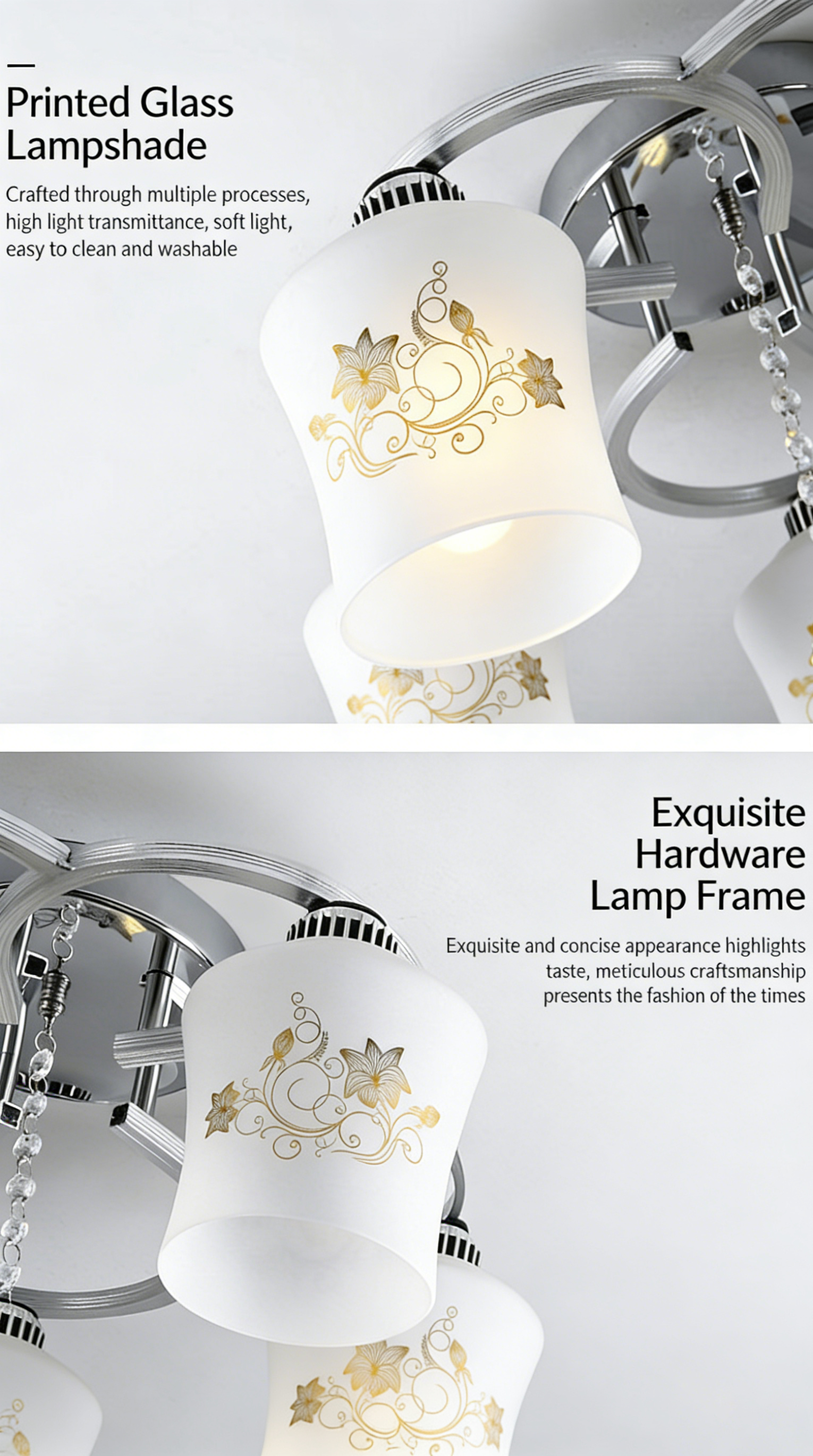 Bedroom lights, small living room lights, dining room pendant lights, three headed LED lights with replaceable bulbs - Lighting Fixtures | CHEERFUL Kenya image 6 detail view