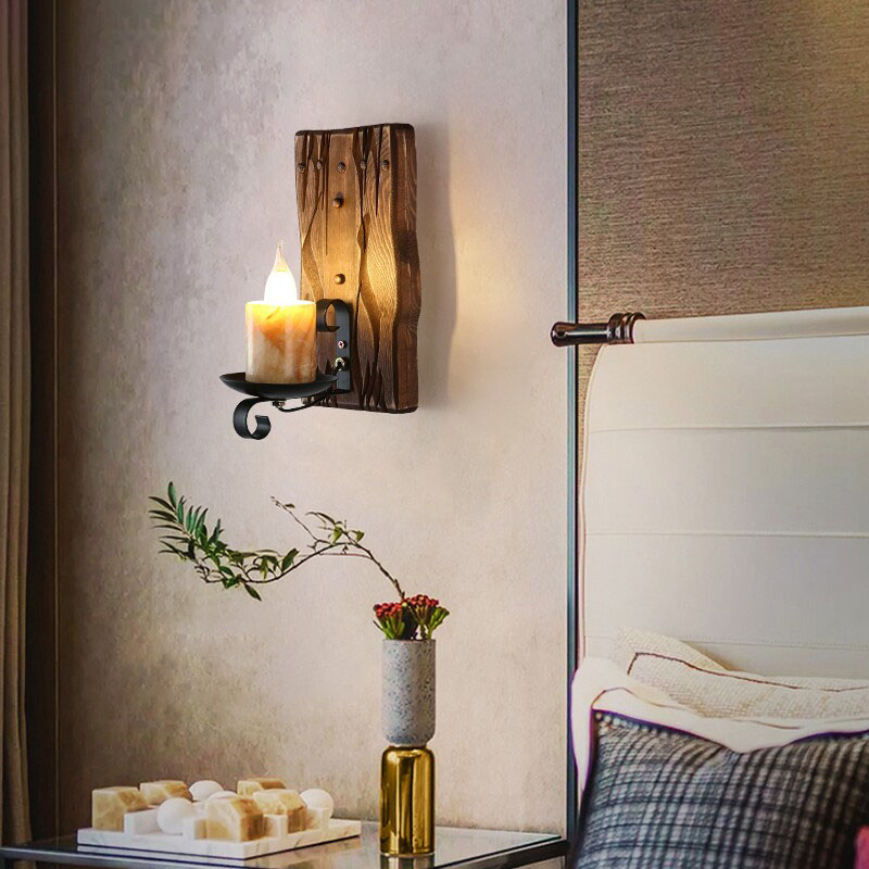 Chinese retro nostalgic boat wooden wall lamp, restaurant creative balcony corridor antique tea room decorative wall lamp - Lighting Fixtures | CHEERFUL Kenya image 4