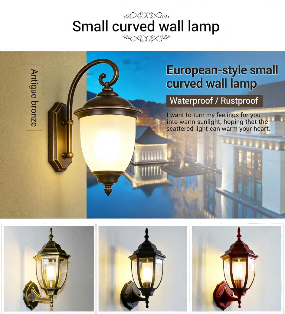 Retro outdoor wall lamp waterproof gate fence light balcony light villa column wall lamp courtyard lighting - Lighting Fixtures | CHEERFUL Kenya image 3 detail view