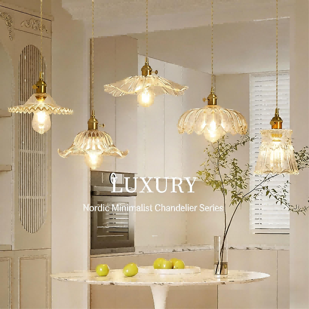 Vintage bedside corridor glass lamp bar cafe homestay restaurant chandelier - Lighting Fixtures | CHEERFUL Kenya image 7 detail view