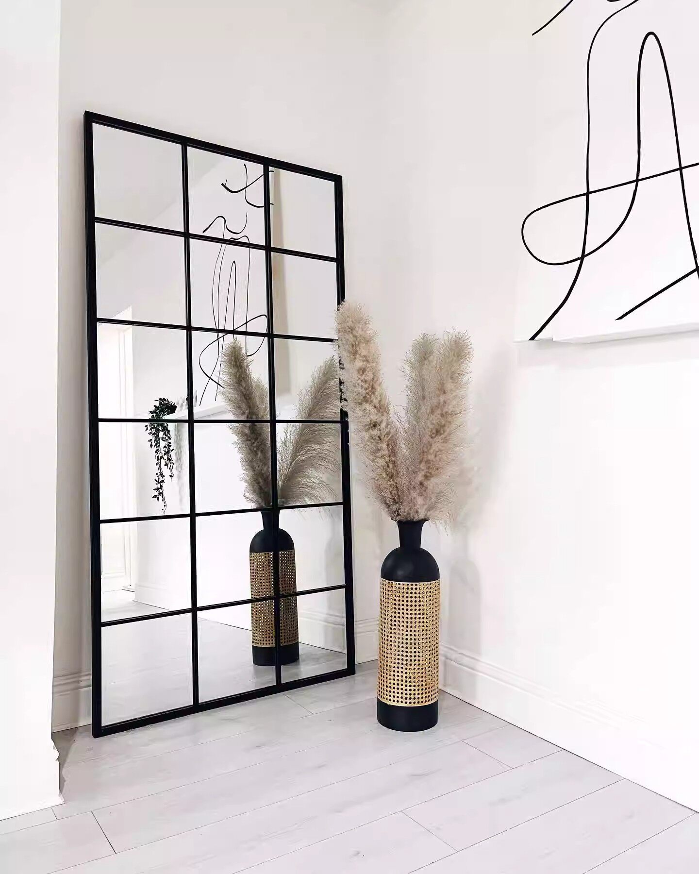 Nordic-style black creative metal frame, glass partition wall, living room and bedroom decorative windows - Door/Window | CHEERFUL Kenya image 3 detail view