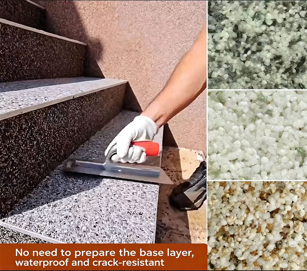 No-wash resin, washable stone paint, simple wall and floor micro-rock magnetic stone paint for outdoor application and batch scraping materials - Panels / Coating | CHEERFUL Kenya image 2