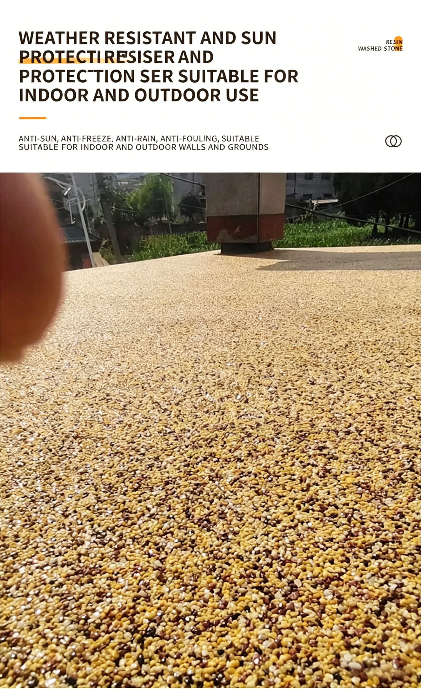 No-wash resin, washable stone paint, simple wall and floor micro-rock magnetic stone paint for outdoor application and batch scraping materials - Panels / Coating | CHEERFUL Kenya image 2 detail view