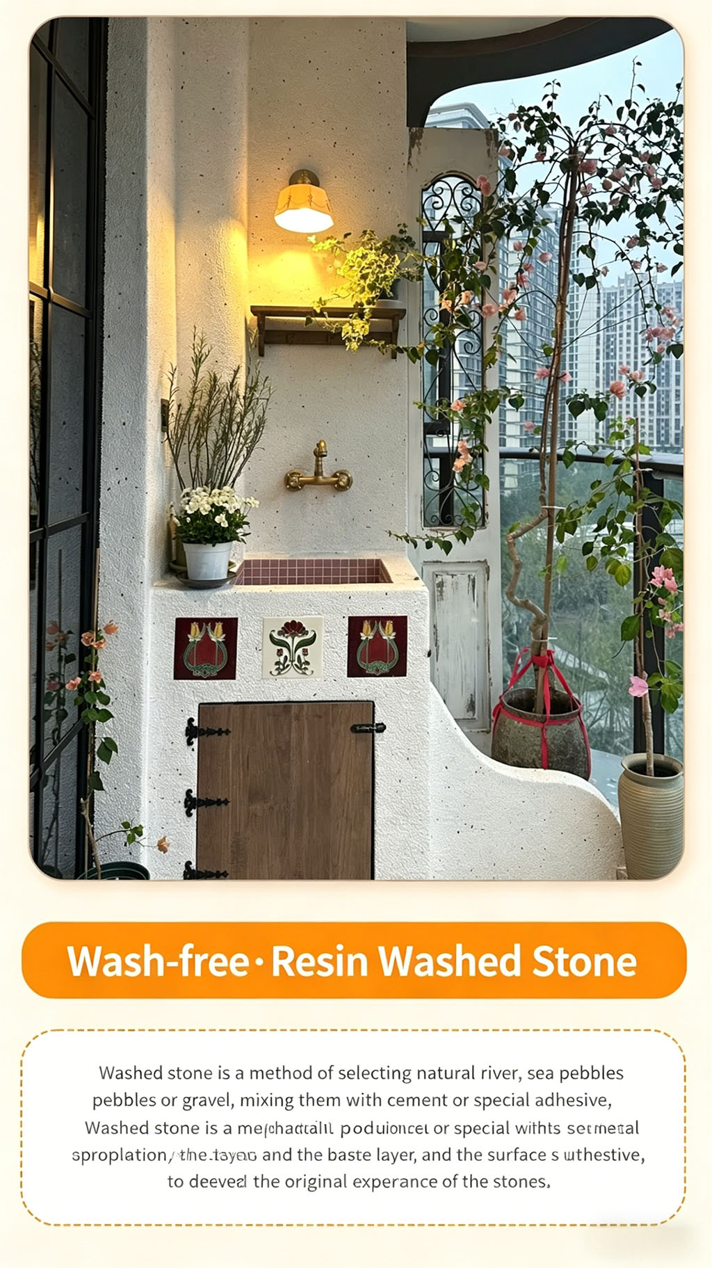No-wash resin, washable stone paint, simple wall and floor micro-rock magnetic stone paint for outdoor application and batch scraping materials - Panels / Coating | CHEERFUL Kenya image 5 detail view