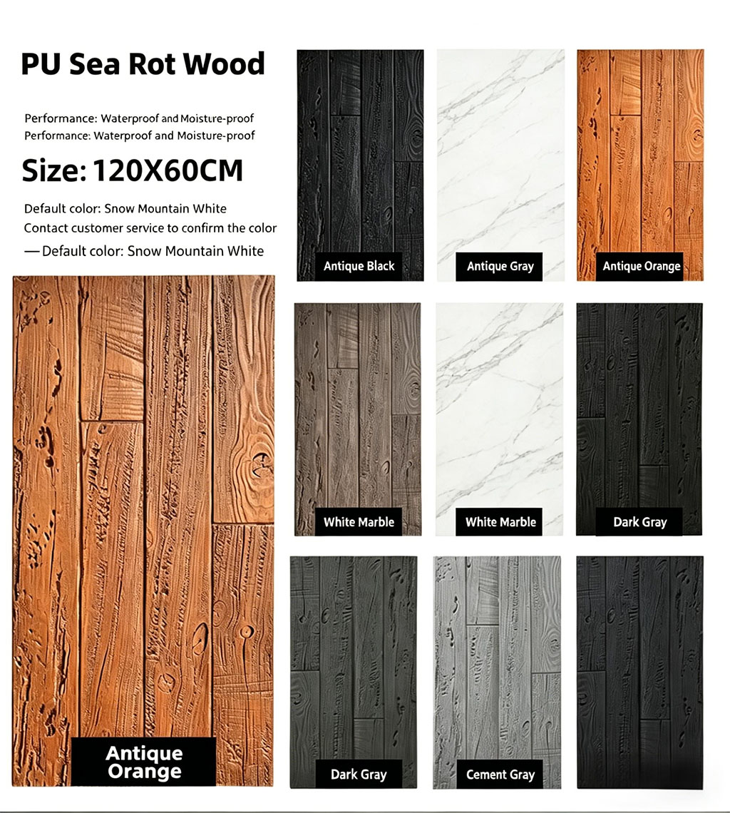 PU sea rot wood weathering, wood imitation board, carbonized board lightweight cultural brick background wall - PU Stone | CHEERFUL Kenya