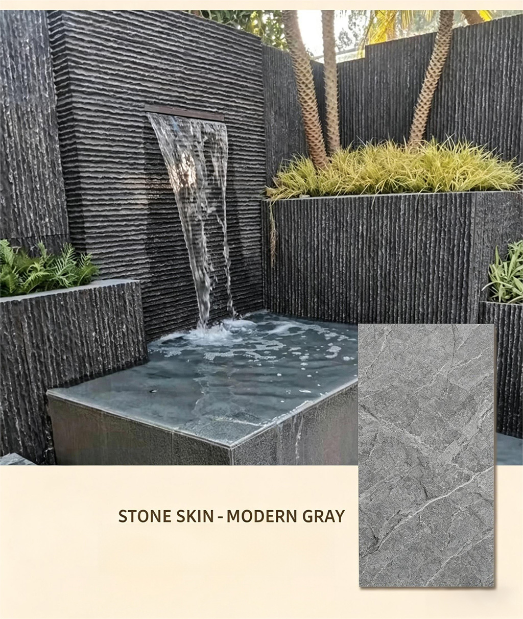 PU stone skin background wall, mushroom stone large board lightweight PU imitation cultural stone exterior wall brick, natural antique brick ultra-thin wall panel - PU Stone | CHEERFUL Kenya image 3 detail view