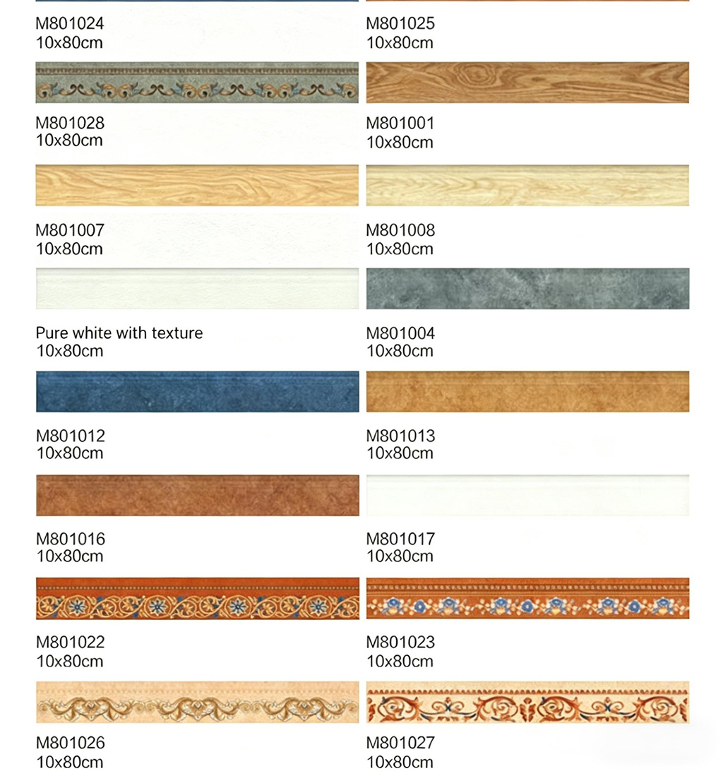 Skirting tiles, antique-style cement floor skirting, corner line, white wainscot - Flooring | CHEERFUL Kenya image 7 detail view