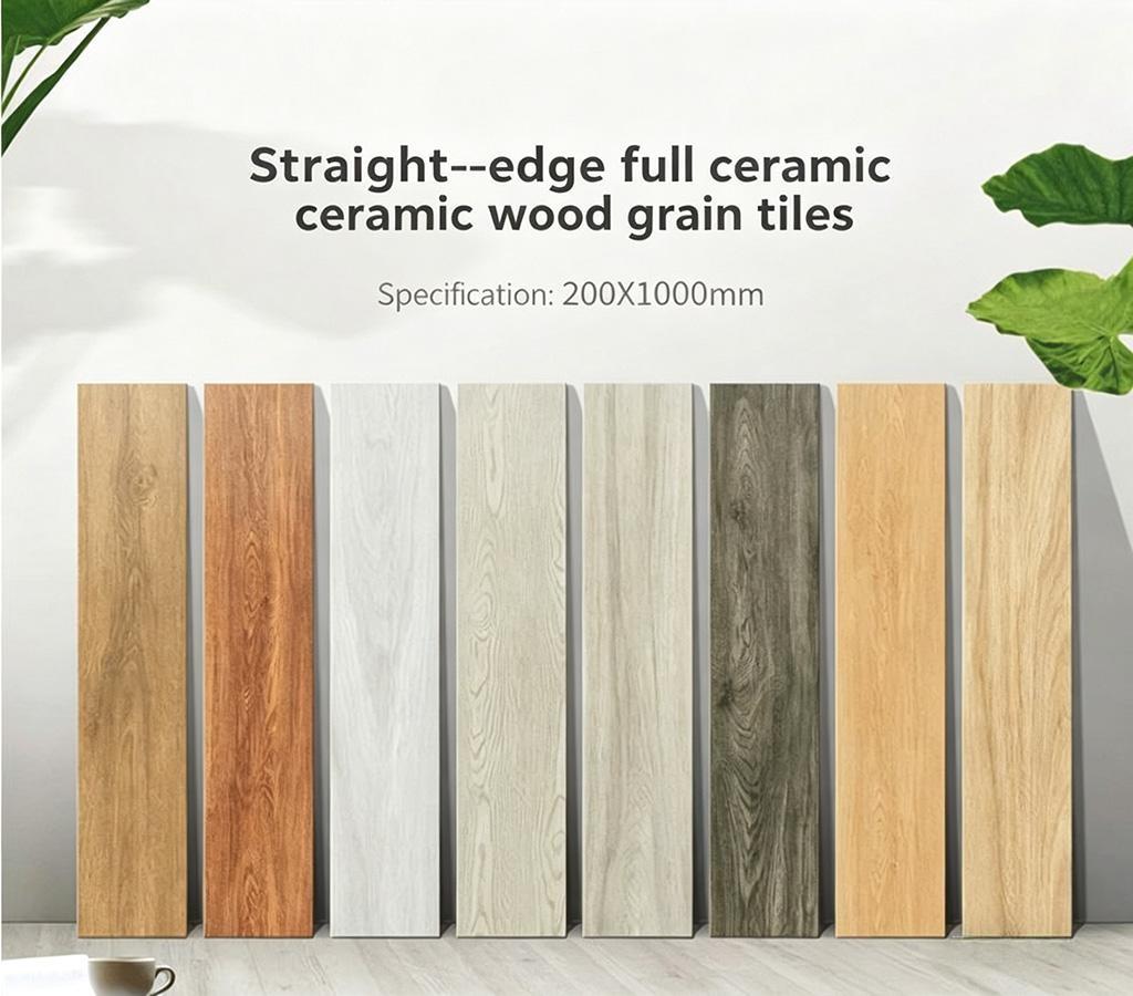 Straight-edge full-ceramic wood grain tiles, imitation solid wood floor tiles, living room anti-slip floor tiles - Flooring | CHEERFUL Kenya