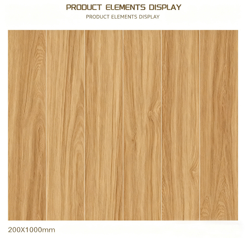 Straight-edge full-ceramic wood grain tiles, imitation solid wood floor tiles, living room anti-slip floor tiles - Flooring | CHEERFUL Kenya detail view
