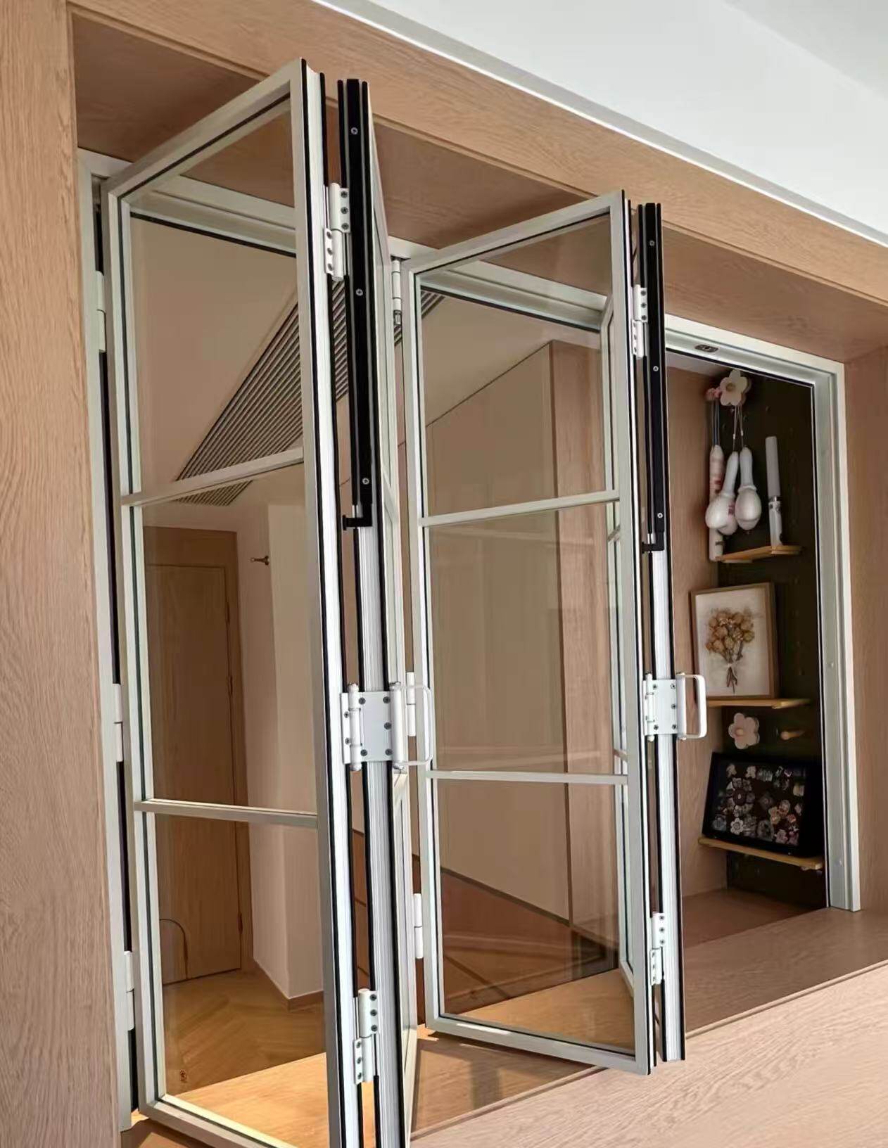 Aluminum alloy ultra-narrow folding doors and windows, open kitchen bar, bathroom partition folding doors - Door/Window | CHEERFUL Kenya image 2 detail view