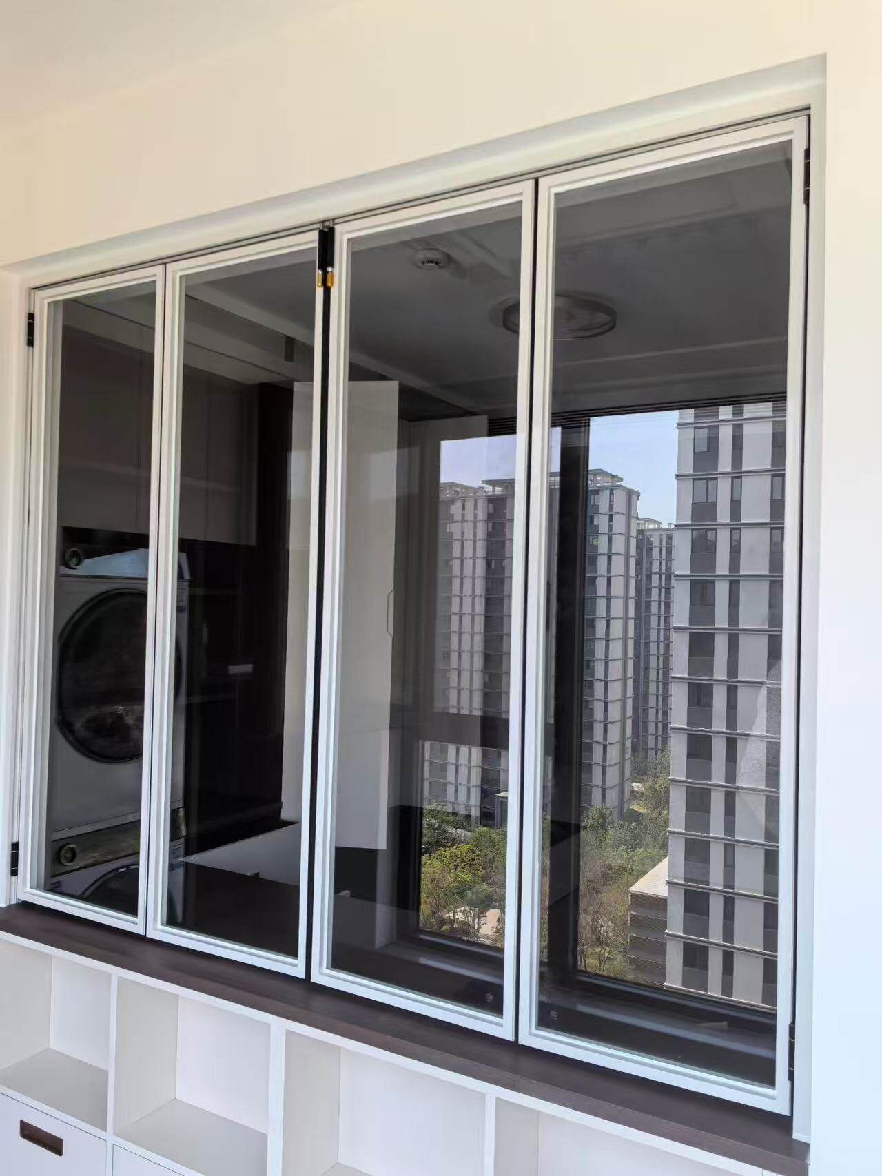 Aluminum alloy ultra-narrow folding doors and windows, open kitchen bar, bathroom partition folding doors - Door/Window | CHEERFUL Kenya image 4 detail view