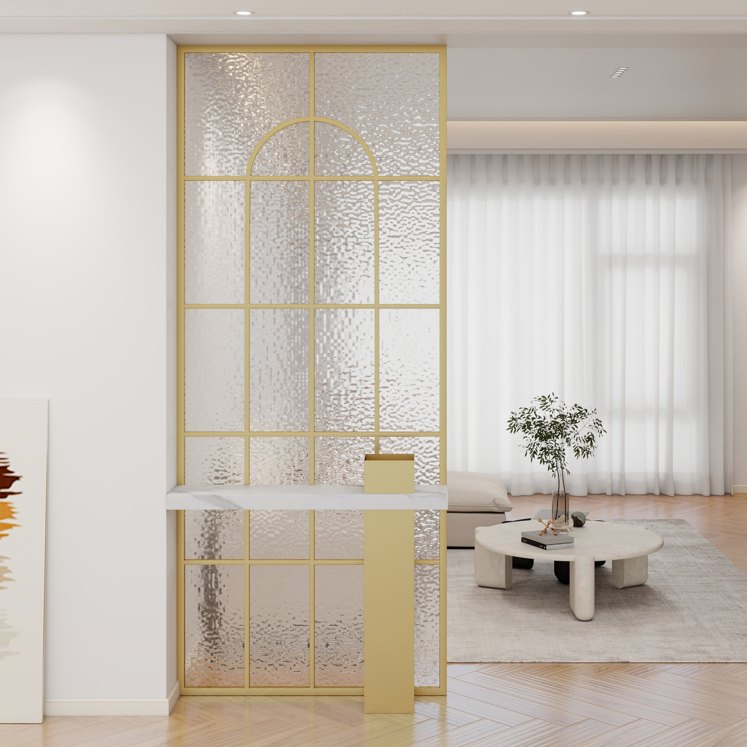 Glass screen, living room decorative entrance, creative simple carbon steel partition screen - Door/Window | CHEERFUL Kenya
