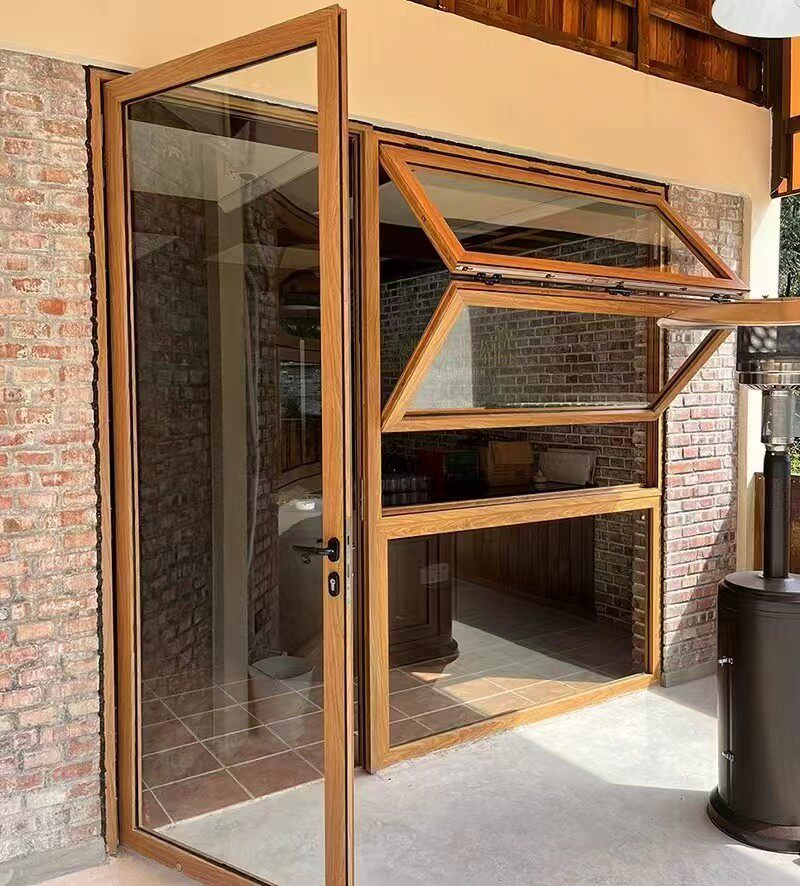 Aluminum alloy folding windows for the coffee shop, lift-up glass windows for the kitchen bar - Door/Window | CHEERFUL Kenya