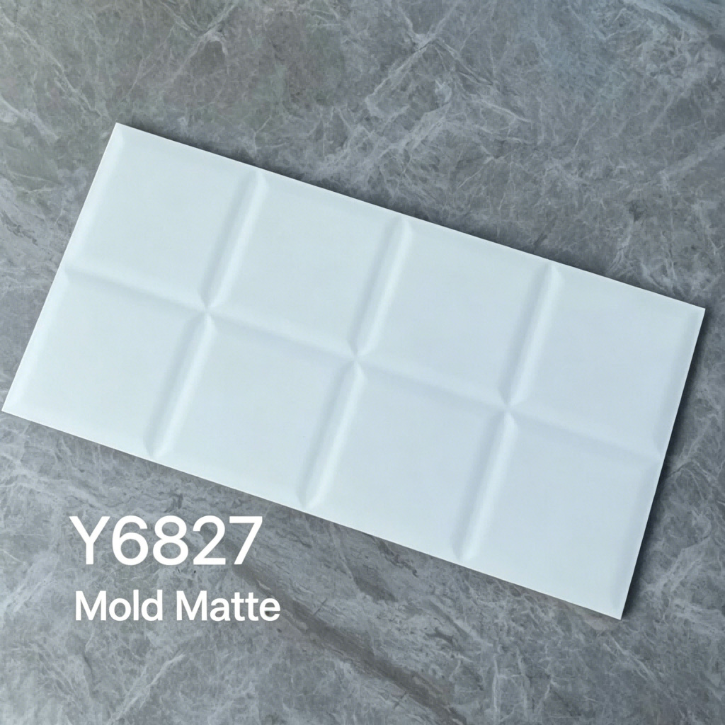 Nordic kitchen and bathroom tiles, checkered wall tiles, cafeteria and dining hall white ceramic tiles - Tile(Small Stone) | CHEERFUL Kenya image 5 detail view