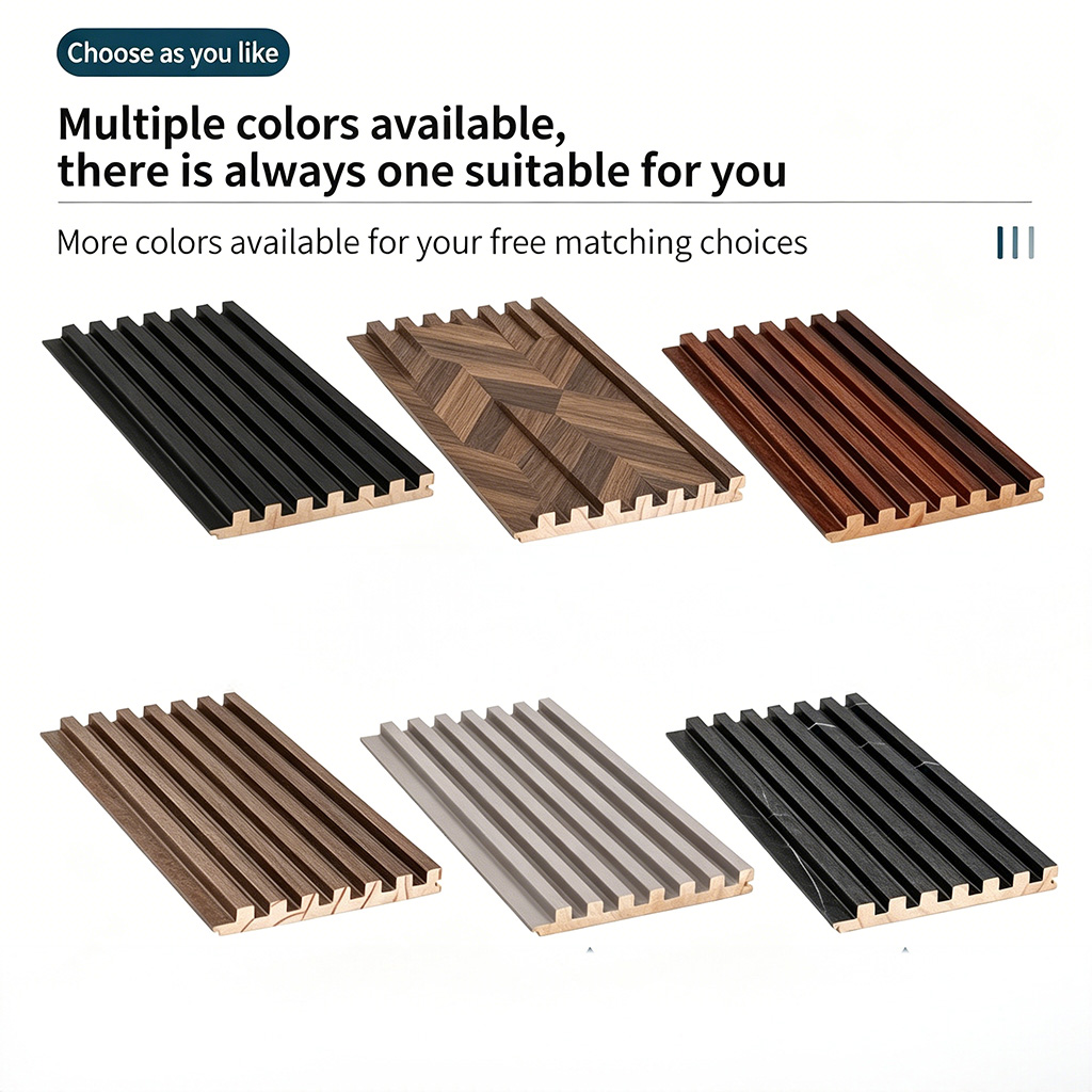 Solid wood grating board, wooden grating wall panel, TV background wall decoration, concave convex isolation small Great Wall board grid - Panels / Coating | CHEERFUL Kenya detail view