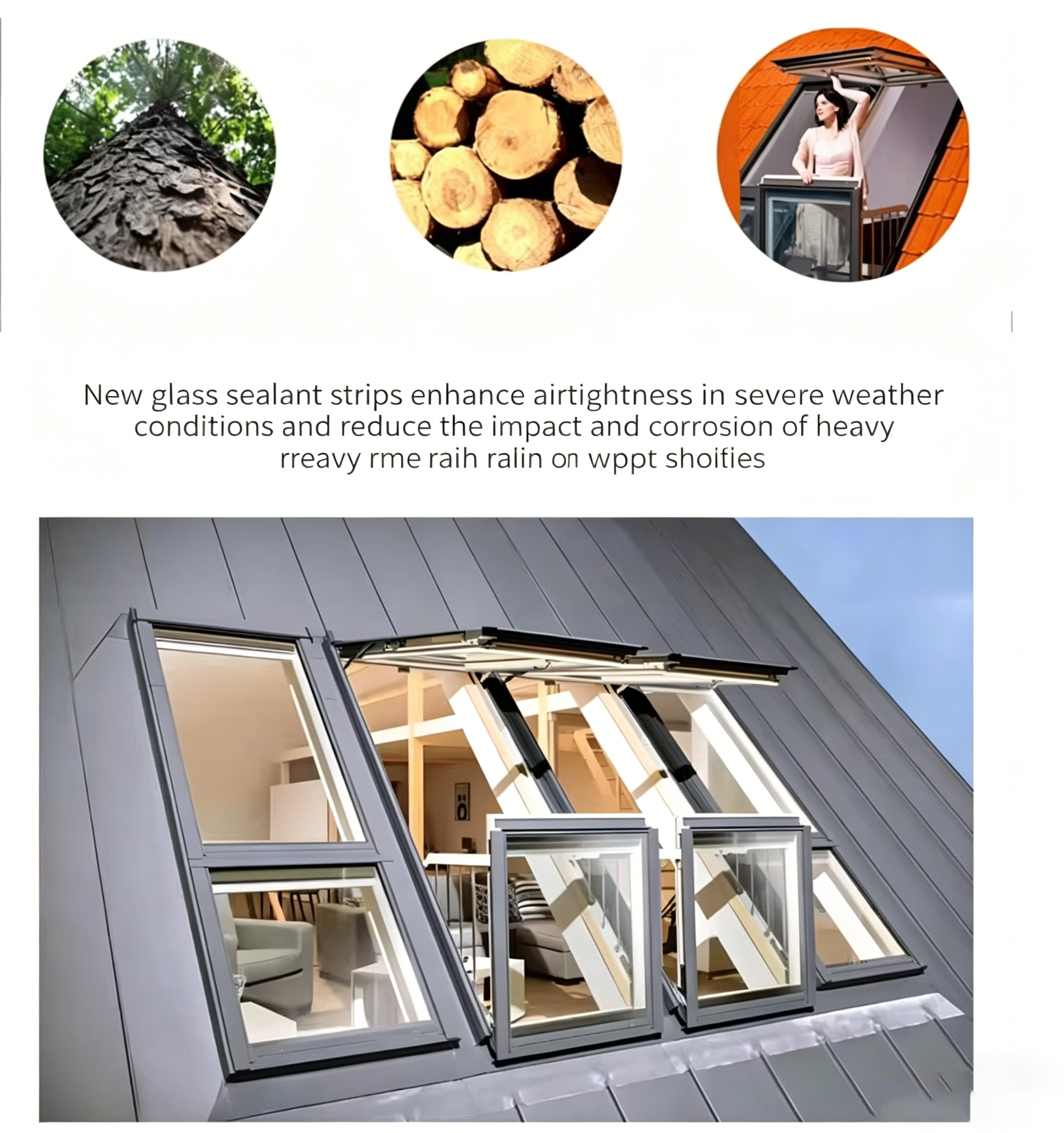Skylight for daylighting, sloping roof skylight, attic skylight - Technical Innovative Products | CHEERFUL Kenya image 6 detail view