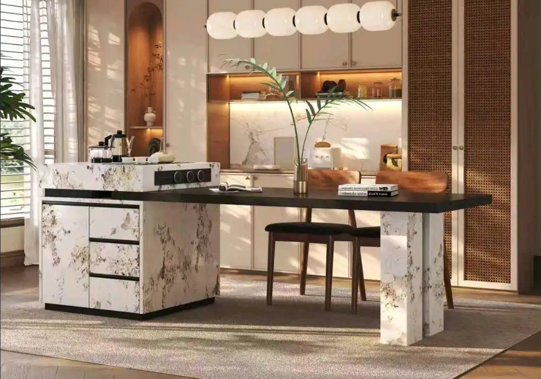 Island Table High-Low Series - Custom Kitchen Cabinets & Countertop | CHEERFUL Kenya image 6