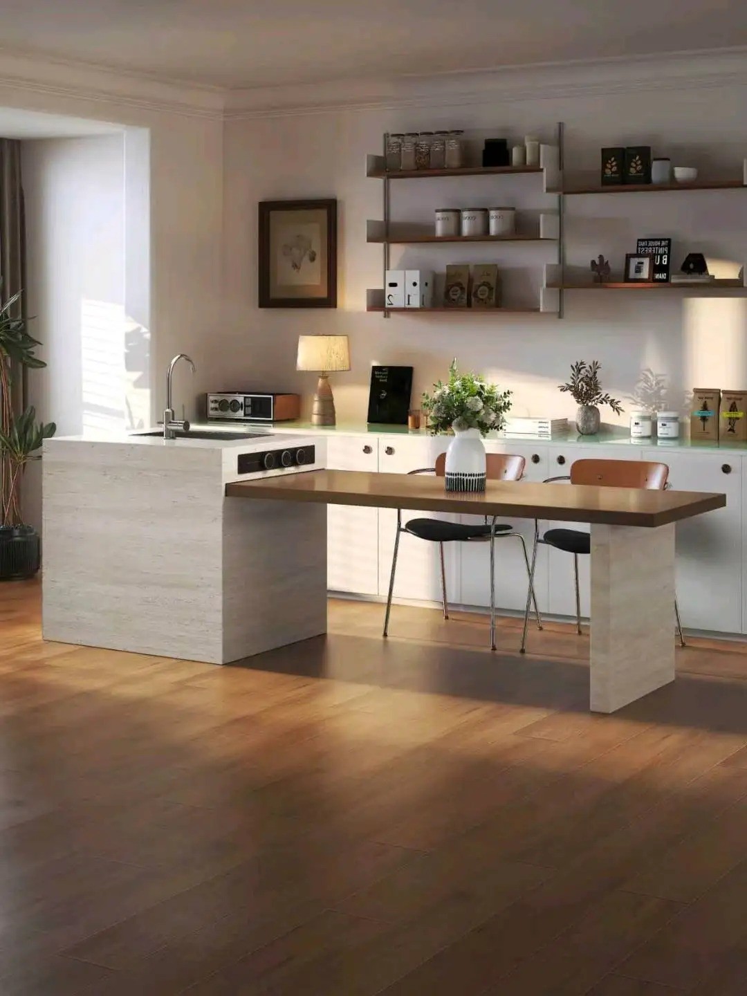 Island Table High-Low Series - Custom Kitchen Cabinets & Countertop | CHEERFUL Kenya detail view
