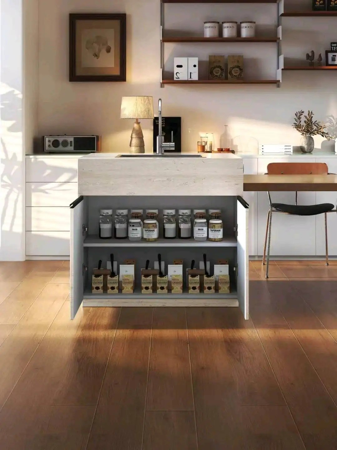 Island Table High-Low Series - Custom Kitchen Cabinets & Countertop | CHEERFUL Kenya image 3 detail view