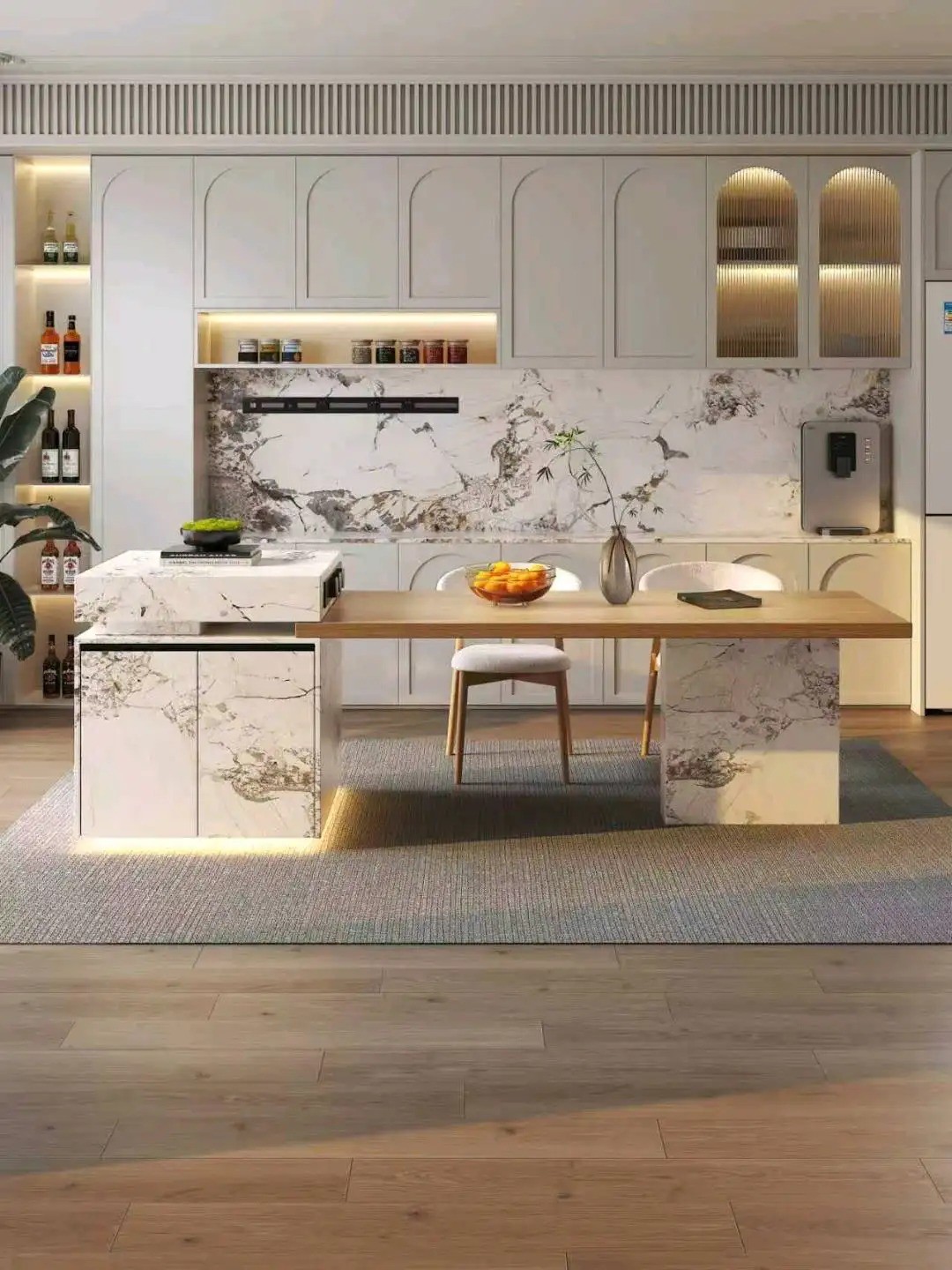 Island Table High-Low Series - Custom Kitchen Cabinets & Countertop | CHEERFUL Kenya image 6 detail view